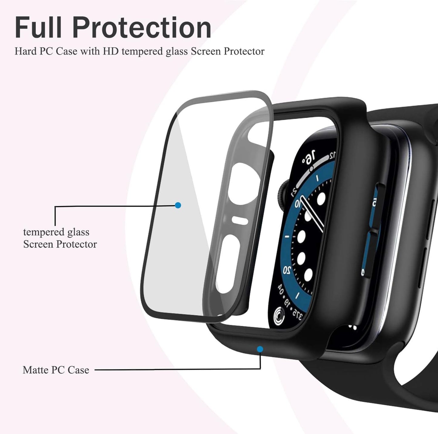 12 Pack Case for 46Mm Apple Watch Series 10, with Tempered Glass Screen Protector Full Scratch-Resistant Protective Cover Bumper for Apple Watch Series 10 46 Mm 2024