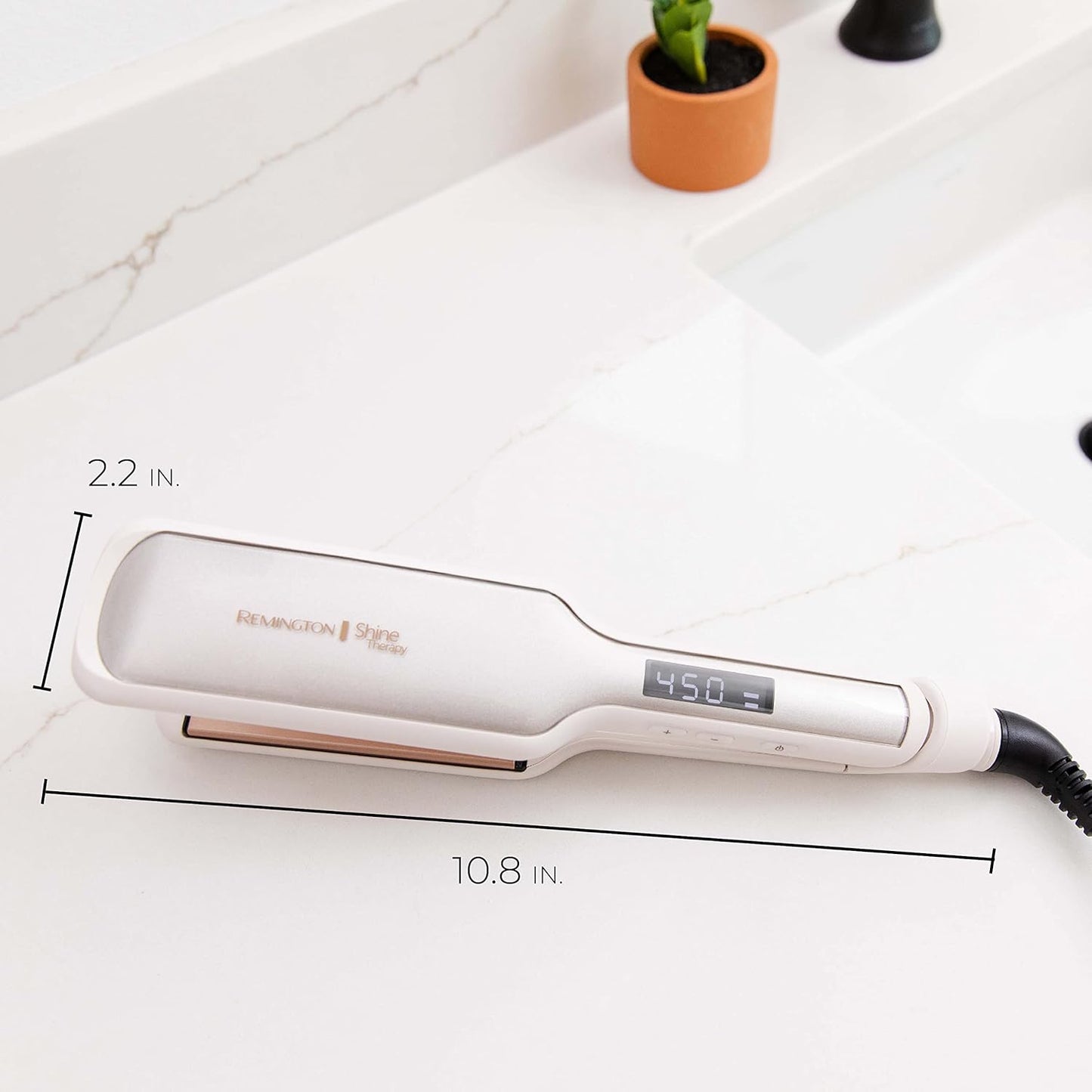 Shine Therapy Argan Oil and Keratin Infused 2-Inch Hair Straightener and Flat Iron