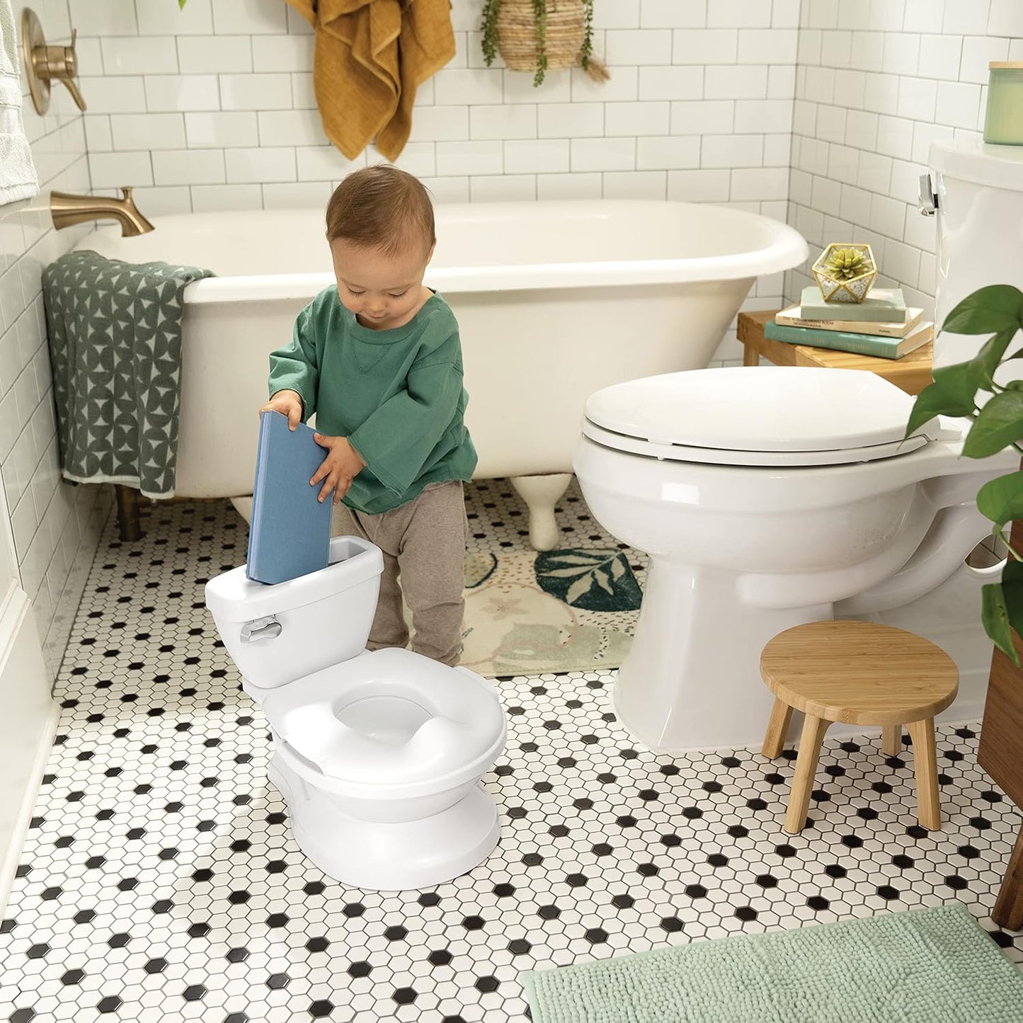 Summer My Size Potty Pro (White) – Realistic Potty Training Toilet with Easy Clean Design and Authentic Flushing Sound