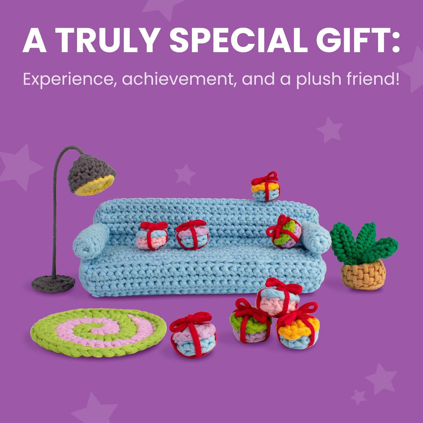 Crochet Kit for Beginners - Learn to Crochet Amigurumi Stuffed Animals - Gift - for Kids (14+) and Adults - Beginner-Friendly Yarn - Stitch-By-Stitch Video Tutorial - Turtle Hugo