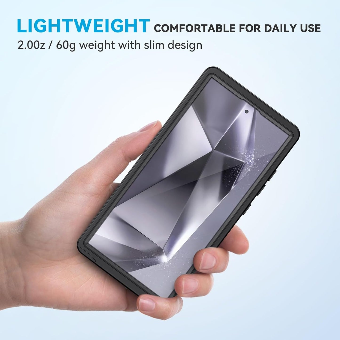 Samsung Galaxy S24 Ultra Case - IP68 Waterproof, Dustproof, Shockproof Protection with Built-In Lens - Screen Protector (Black)