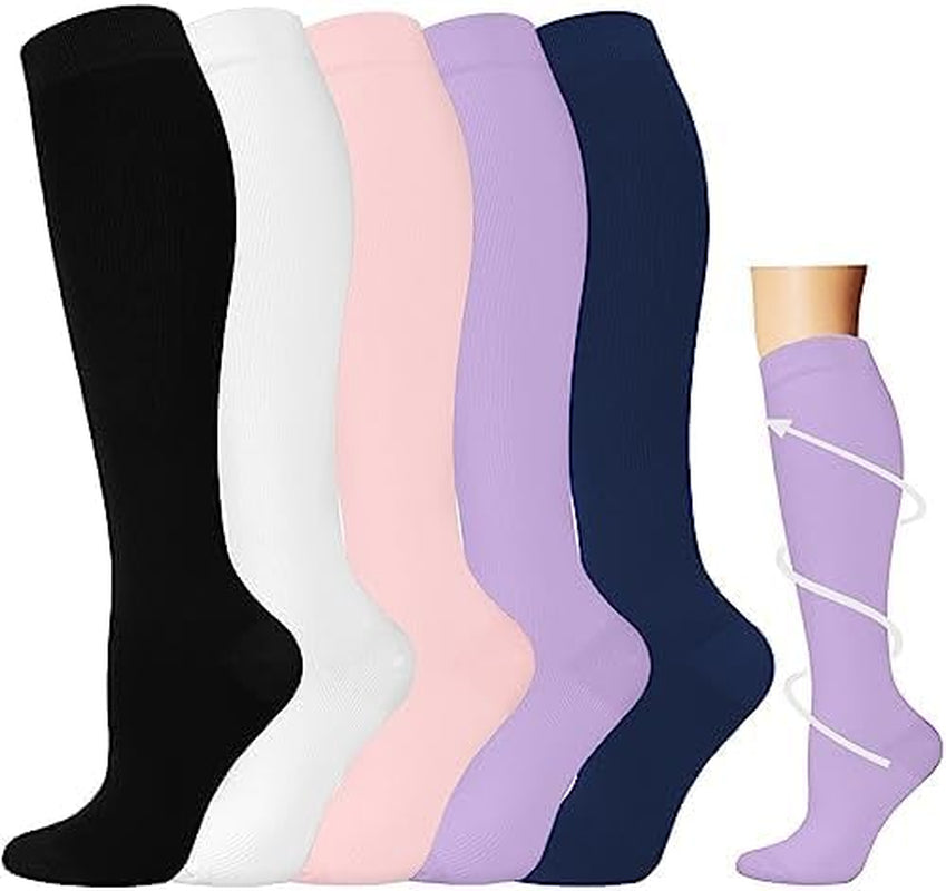 Graduated Compression Socks for Women&Men Wide Calf Comfort Best for Circulation,Pregnancy,Nurse,Running,Travel