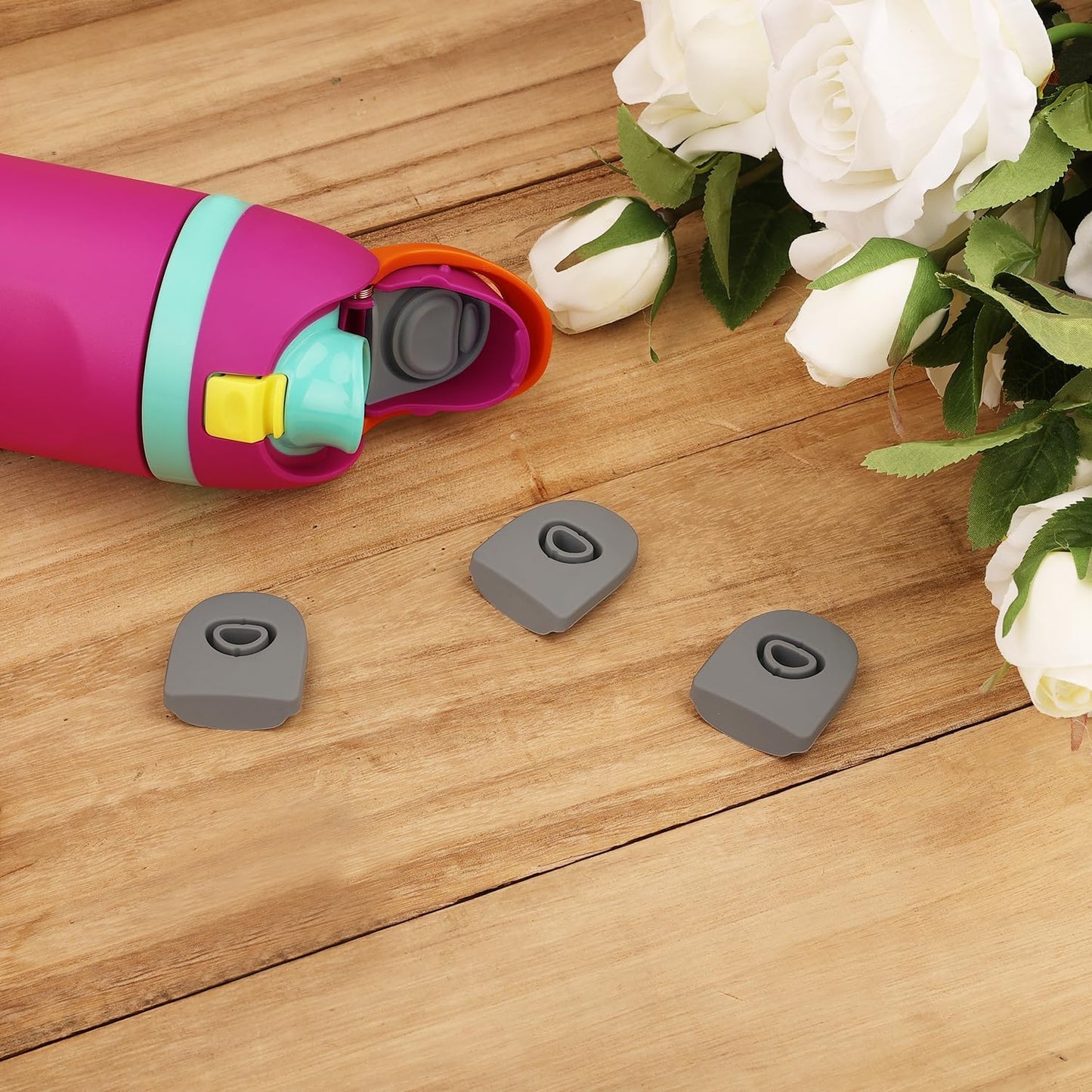 Replacement Stoppers for Owala Freesip Water Bottles - 4 Pack, BPA-Free Silicone Caps for 19/24/32/40 Oz Models