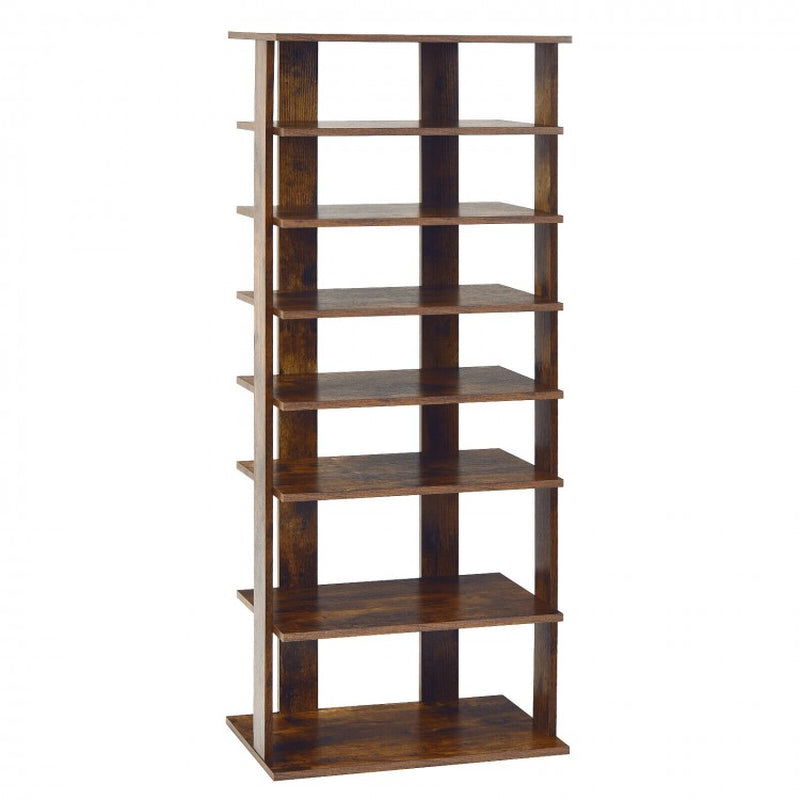 7-Tier Free-Standing Vertical Shoe Rack with Sleek Shelving Storage