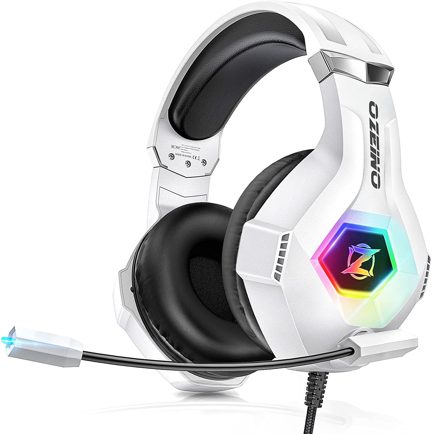 Gaming Headset for PS5, PS4, PC, and Xbox Series X/S - Over-Ear Design with Noise-Cancelling Mic, RGB Lighting, and Deep Bass Stereo Sound