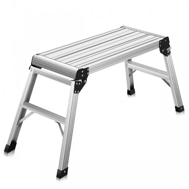 Premium Heavy-Duty Aluminum Folding Step Ladder with Portable Design