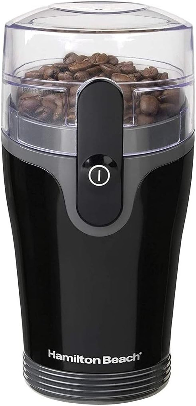 Electric Coffee Grinder with Stainless Steel Blades, Removable Chamber, Ideal for Beans and Spices, Brews up to 12 Cups, Black Finish