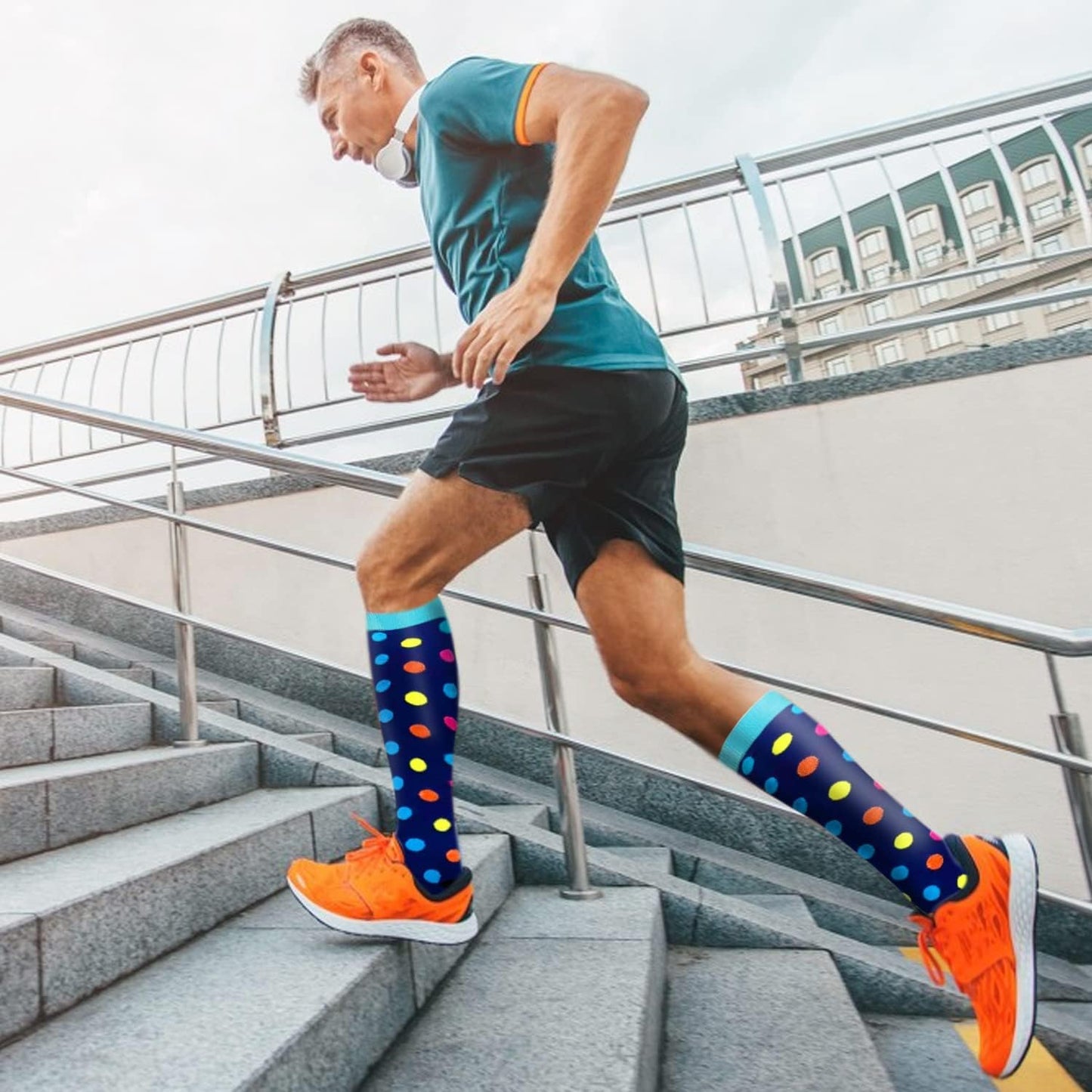 7 Pairs Graduated Copper Compression Socks Women & Men Circulation 20-30 Mmhg-Best for Running,Nurse,Travel,Cycling