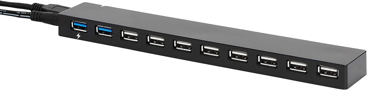 10-Port USB 3.0 Hub with AC Adapter - Black