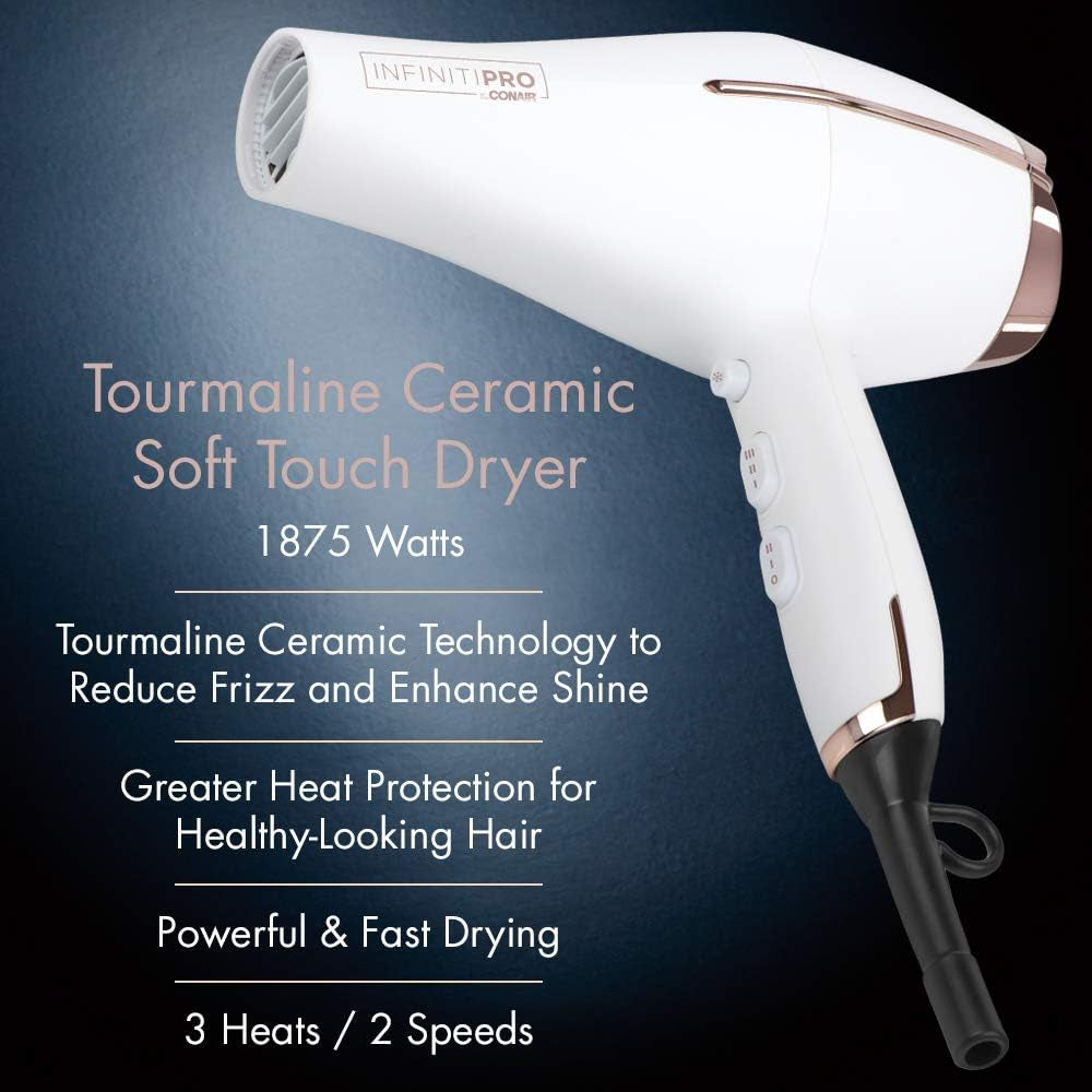 362C Infiniti Pro Tourmaline Ceramic Soft Touch Full Size Hair Dryer