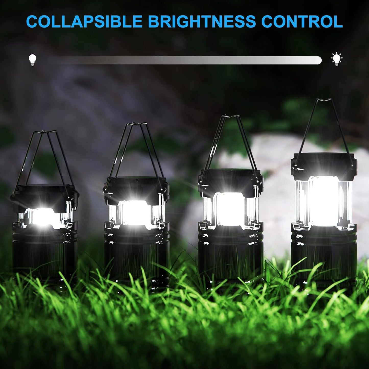 LED Camping Lantern - Portable High-Intensity Outdoor Emergency Light with 12 AA Batteries - Camping, Hiking, Fishing, and Emergency Situations