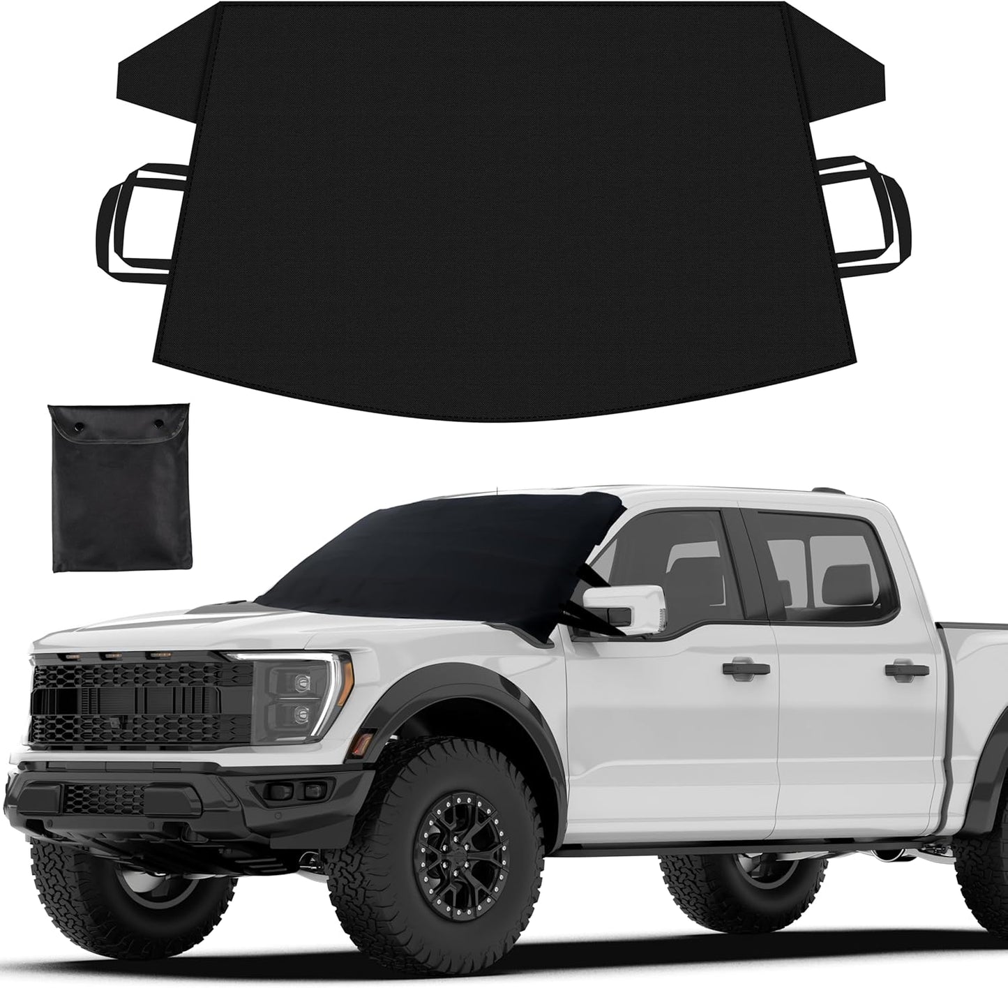 Windshield Cover for Ice and Snow | Enhanced 600D Oxford Fabric | Durable | Standard Size (69 X 42 Inches)