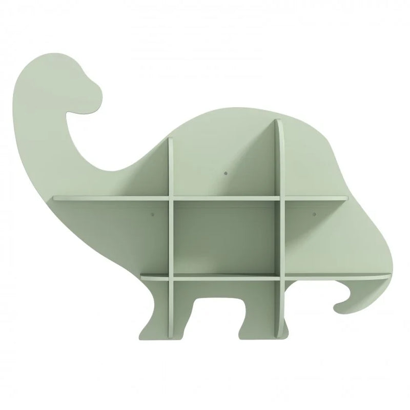 2-Tier Floating Bookshelf Featuring Dinosaur Design for Children