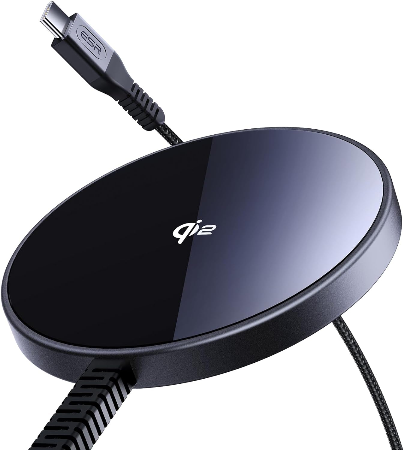 Wireless Charger for MagSafe (Halolock) for iPhones - Featuring Strong Magnetic Lock, Silver