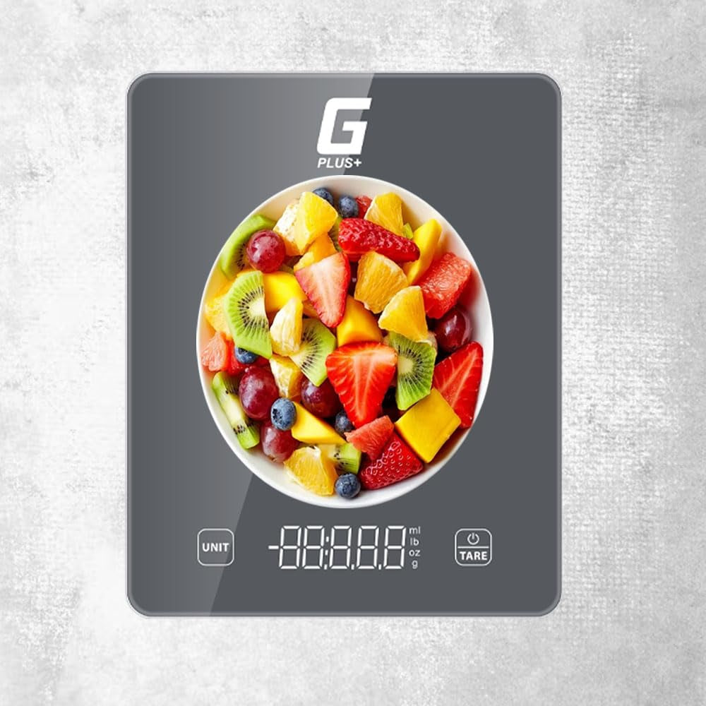 Digital Kitchen Scale for Food and Garden, Precision Grams and Ounces Measurement, LED Display, Black