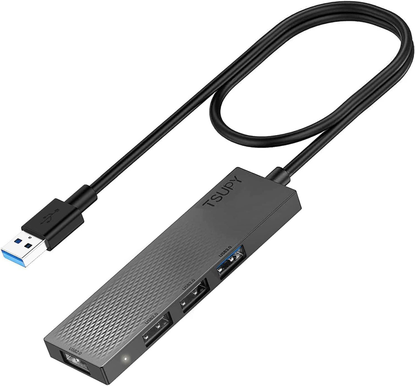 USB 3.0 Hub - Ultra Slim Portable Data Splitter with 5Gbps Speed for Desktop, Laptop, PS4, Chromebook, and More