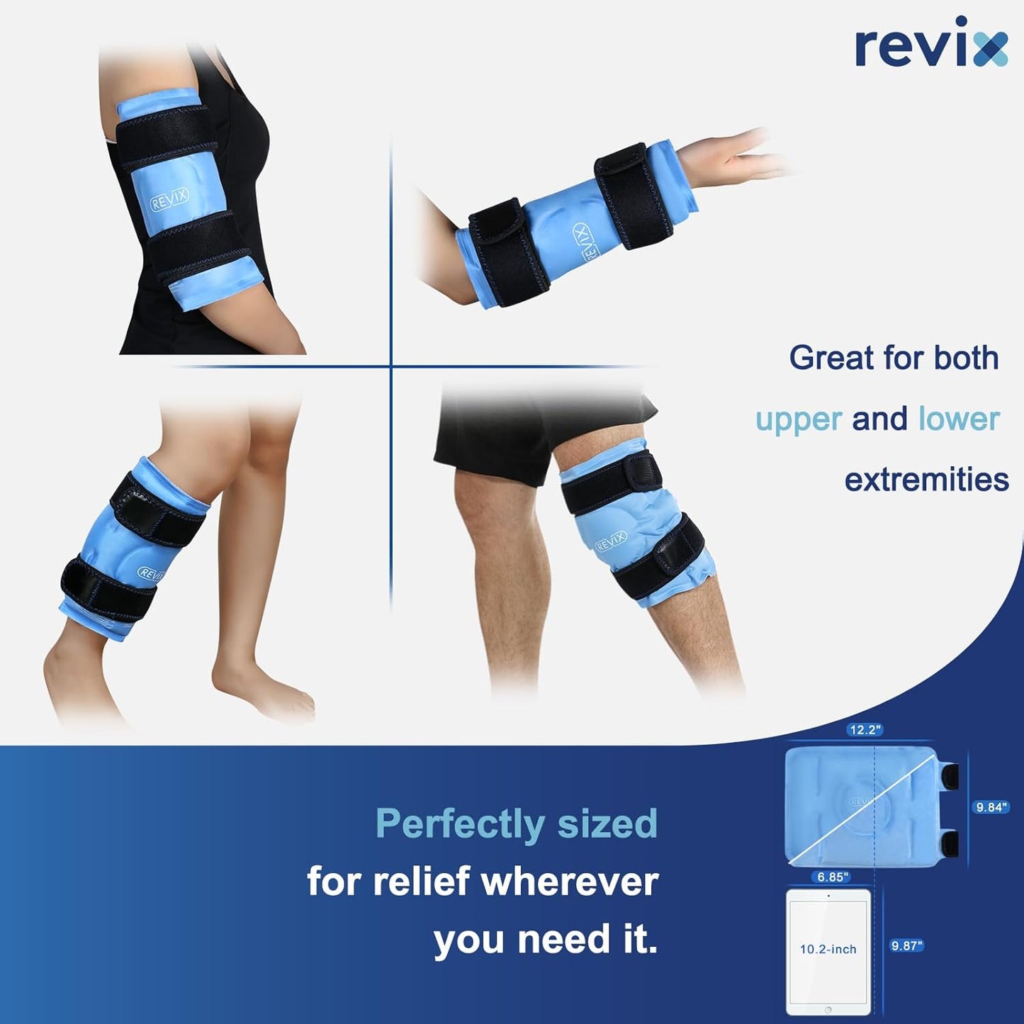 Reusable Gel Ice Pack Wrap for Knee Pain Relief, Cold Compress Therapy for Injuries, Swelling, Bruises, Arthritis, and Post-Surgery Recovery