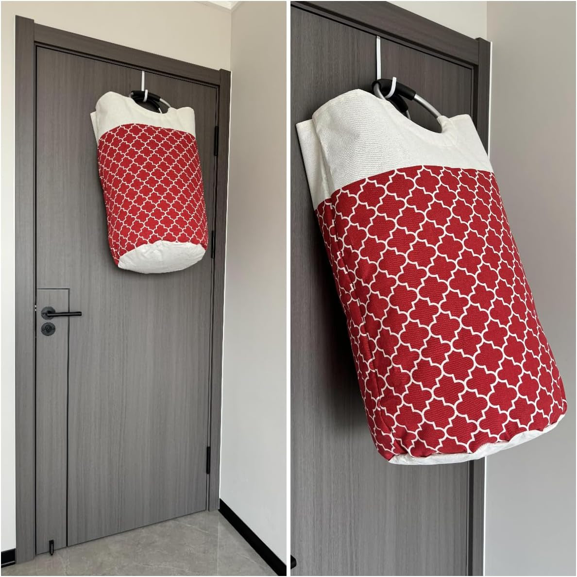 Over-the-Door Hooks - Doors up to 1 3/8", Steel Rubber Coating, Set of 4, 5.5" White, Hanging Towels, Robes, Wreaths, Ironing Boards