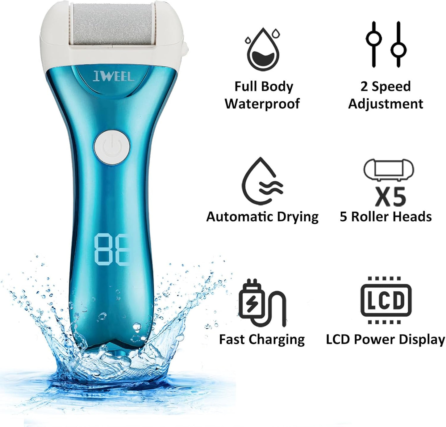 Rechargeable Electric Foot Callus Remover and Pedicure Kit - Professional Foot Care Solution for Dead Skin Removal, Ideal Gift