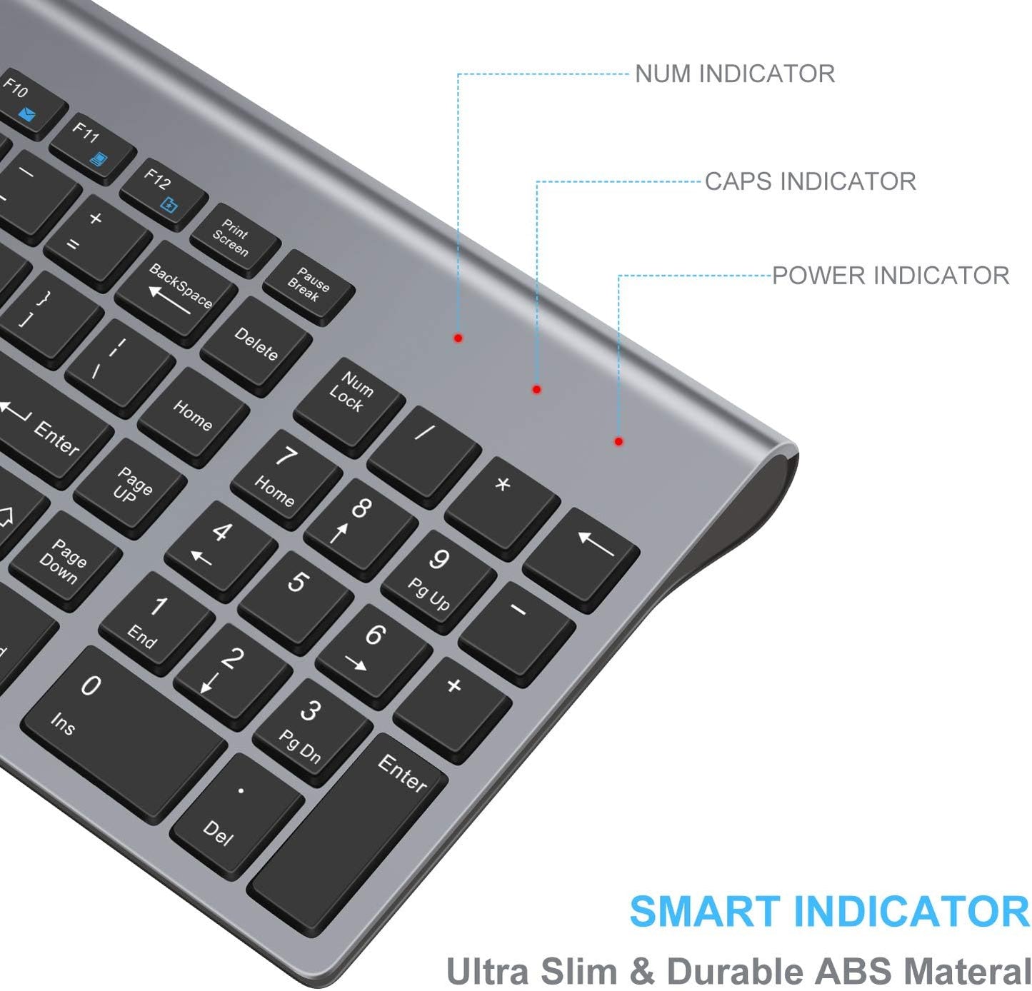 Wireless Keyboard and Mouse Set - Compact and Silent USB Combo for Windows Laptops and Desktops