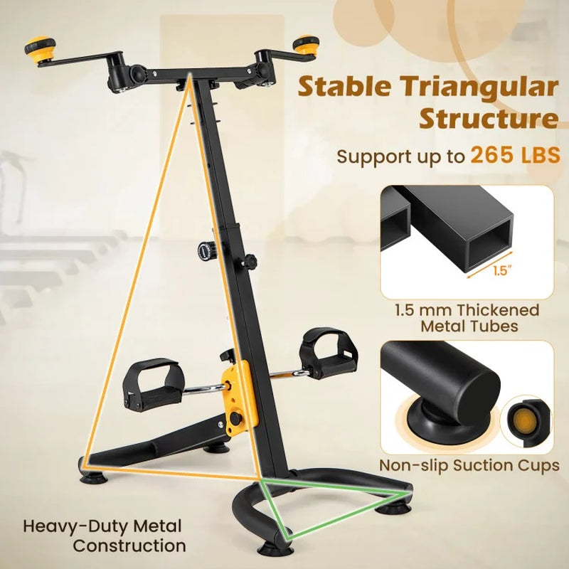 Folding Pedal Exercise Bike with Customizable Resistance Levels
