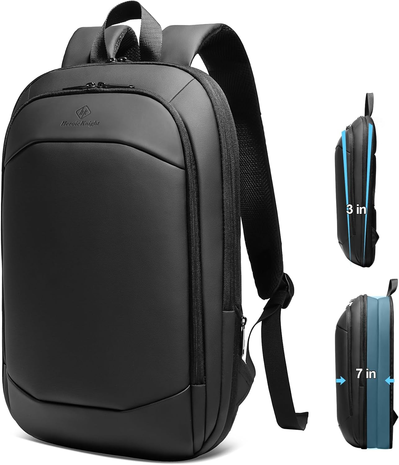 Slim Laptop Backpack, Waterproof Expandable Business Backpack, 15.6 Inch Lightweight Anti-Theft Travel and College Daypack