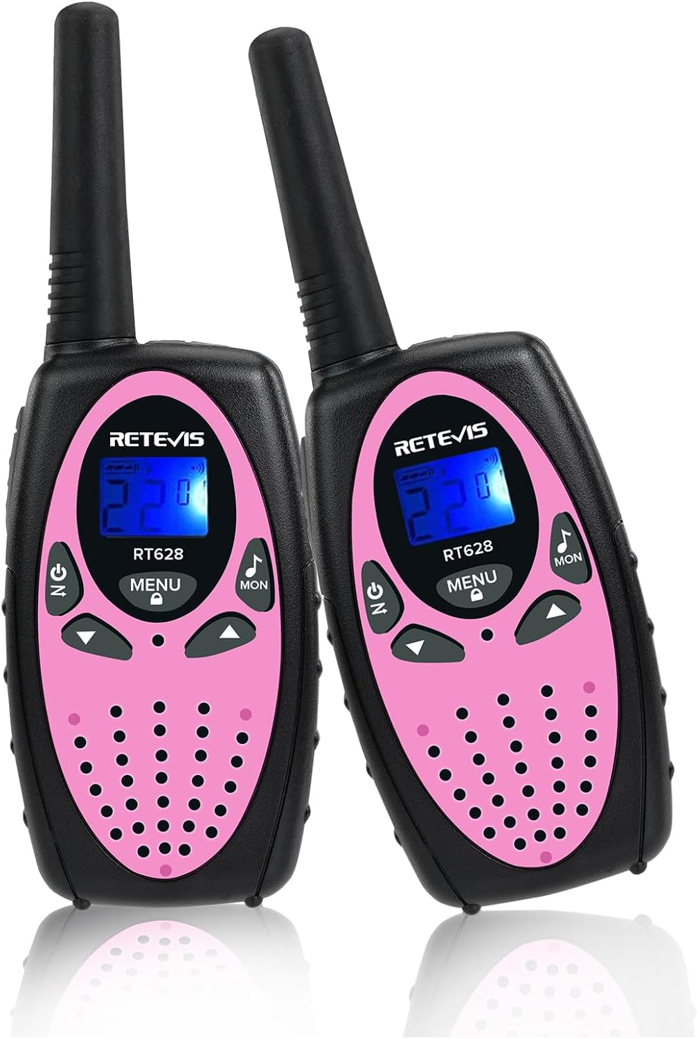 RT628 Walkie Talkies for Kids, Long Range 2-Way Radio- 22 Channels and Backlit LCD, Outdoor Adventures, Camping (Camo, 1 Pair)