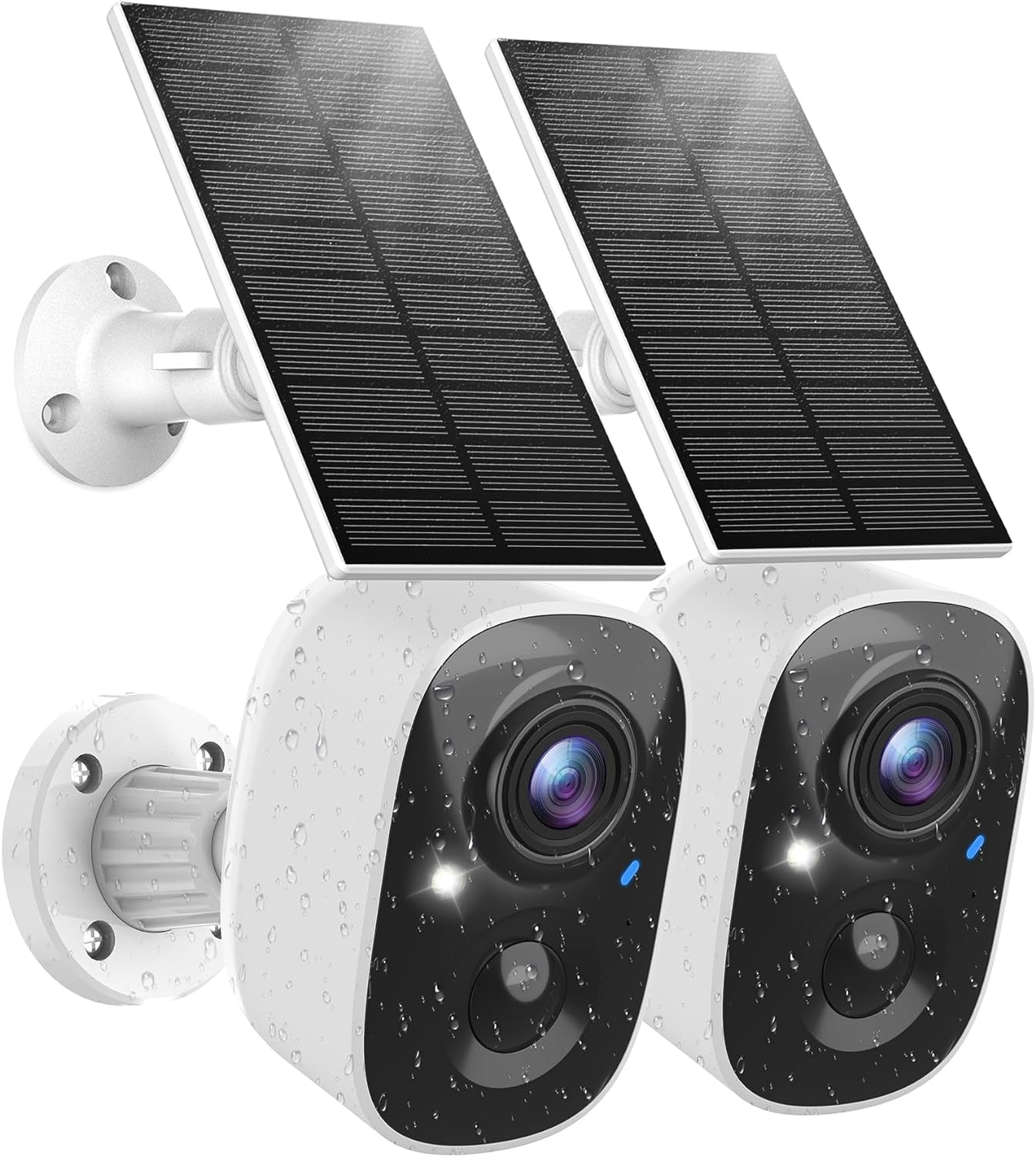 Wireless Outdoor Security Camera System (2-Pack) - Battery-Powered Home Surveillance with AI Motion Detection, Spotlight, Siren Alarm