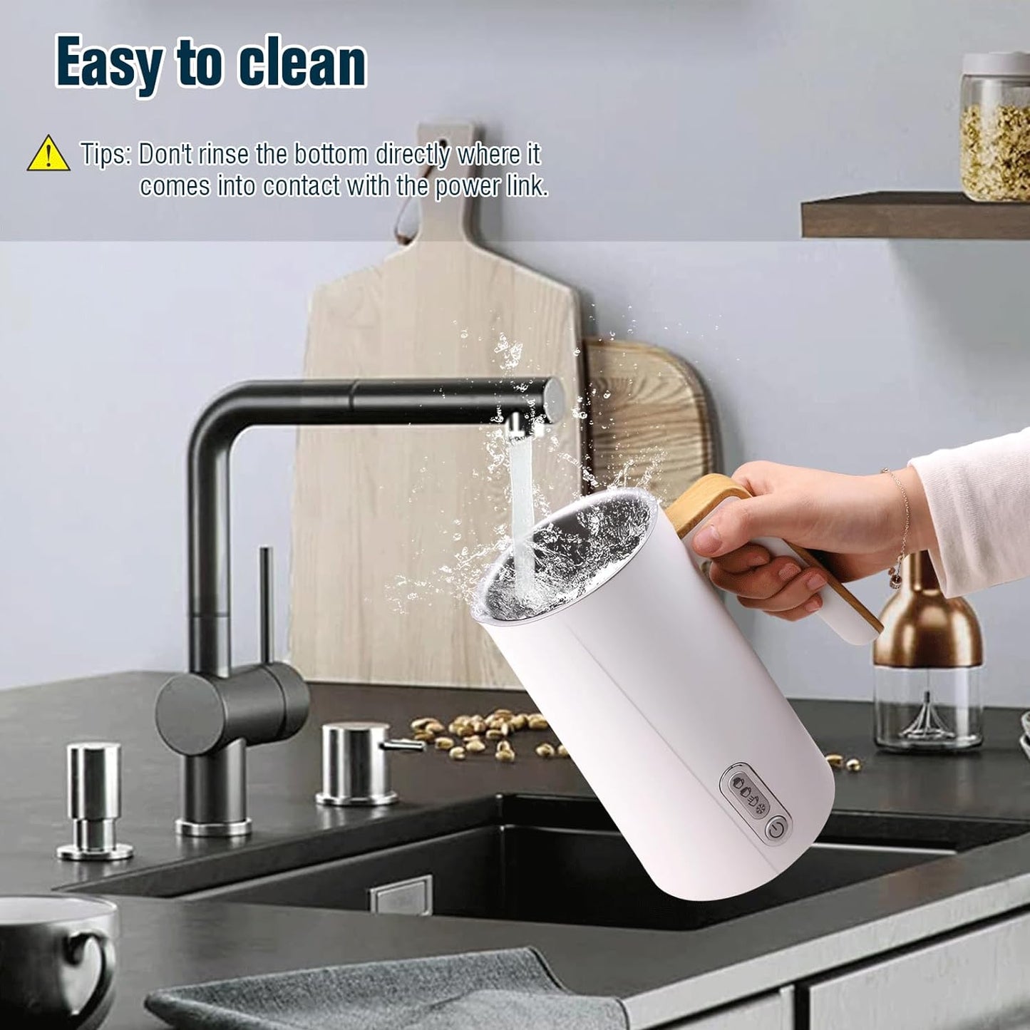 4-in-1 Electric Milk Frother and Steamer - Versatile Warm and Cold Foam Maker for Lattes, Cappuccinos, and Coffee (White)