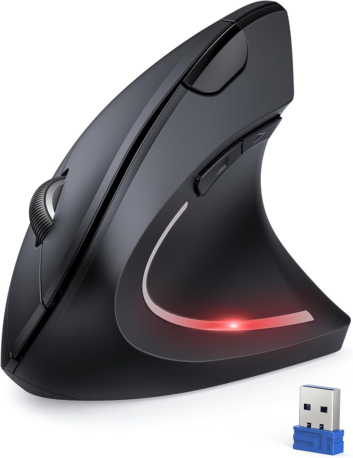 Ergonomic 4800 DPI Wireless Vertical Mouse with 5 Adjustable DPI Settings and 6 Buttons