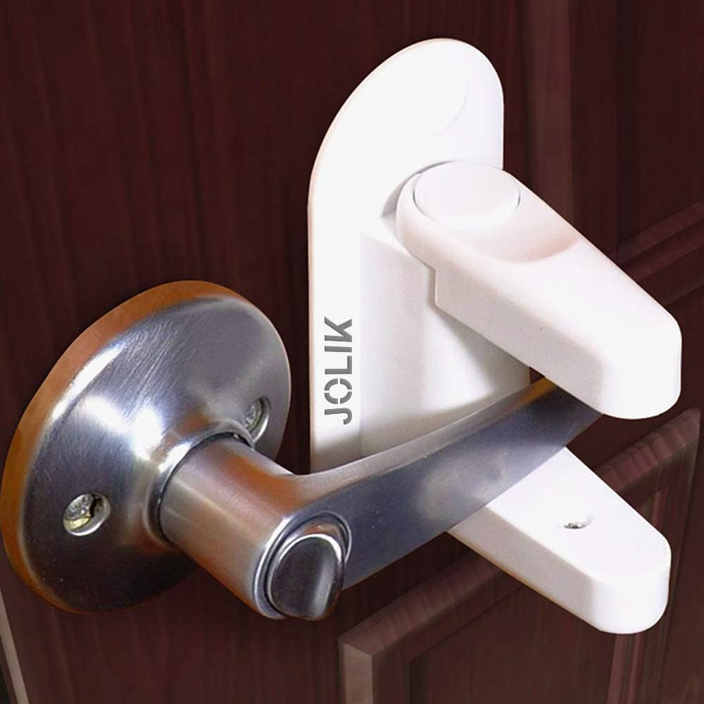 Child Safety Door Lever Lock Set (2 Pack) with Premium Bonding Adhesive