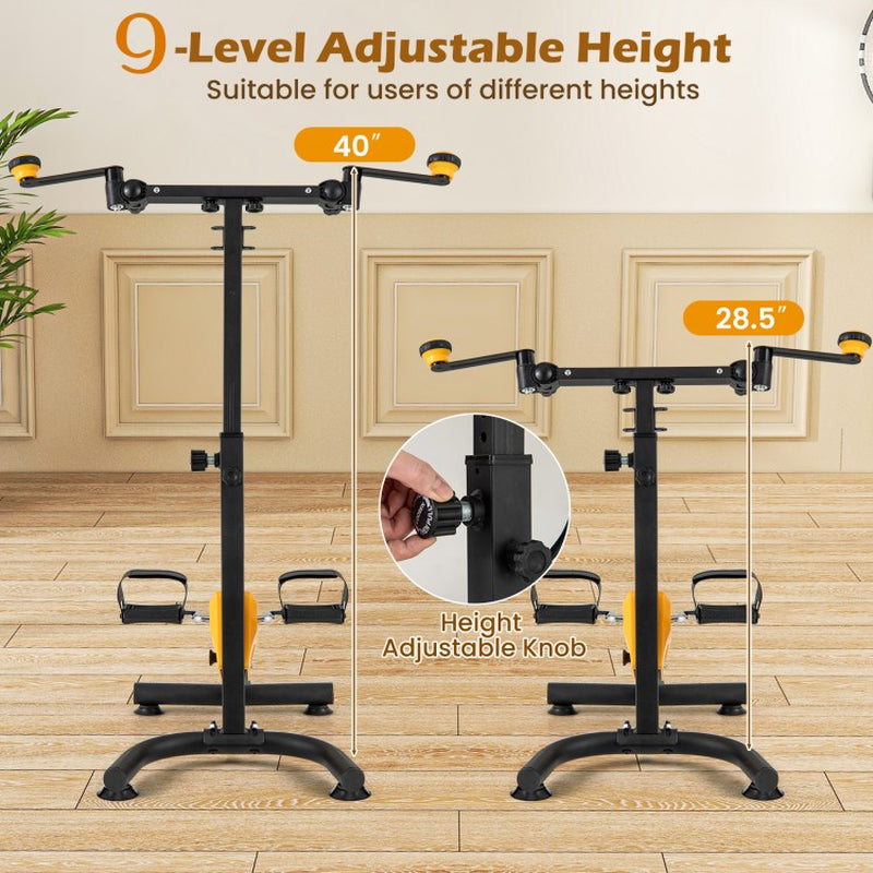 Folding Pedal Exercise Bike with Customizable Resistance Levels