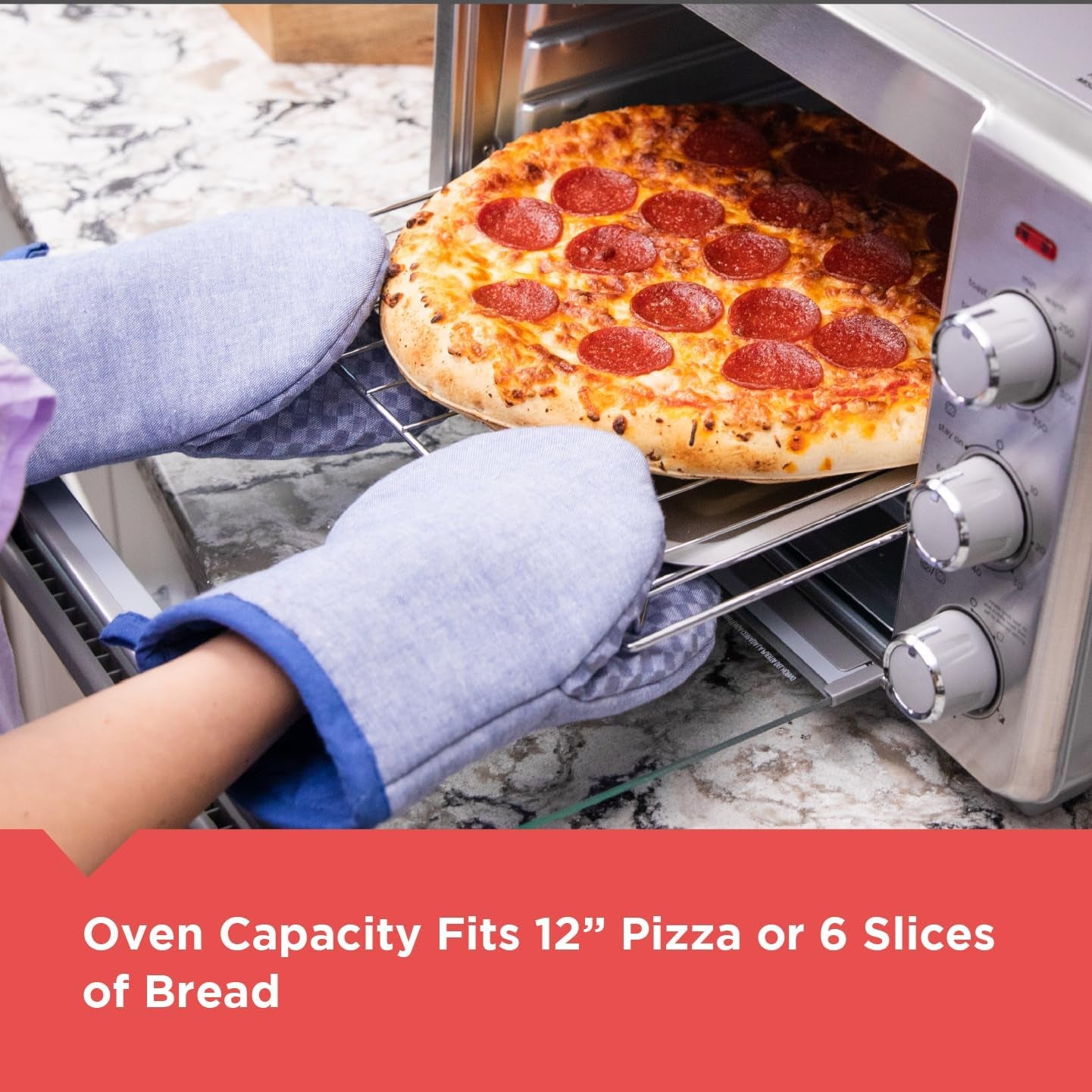 Crisp 'N Bake Air Fry Toaster Oven - Accommodates 12" Pizza, Silver Finish
