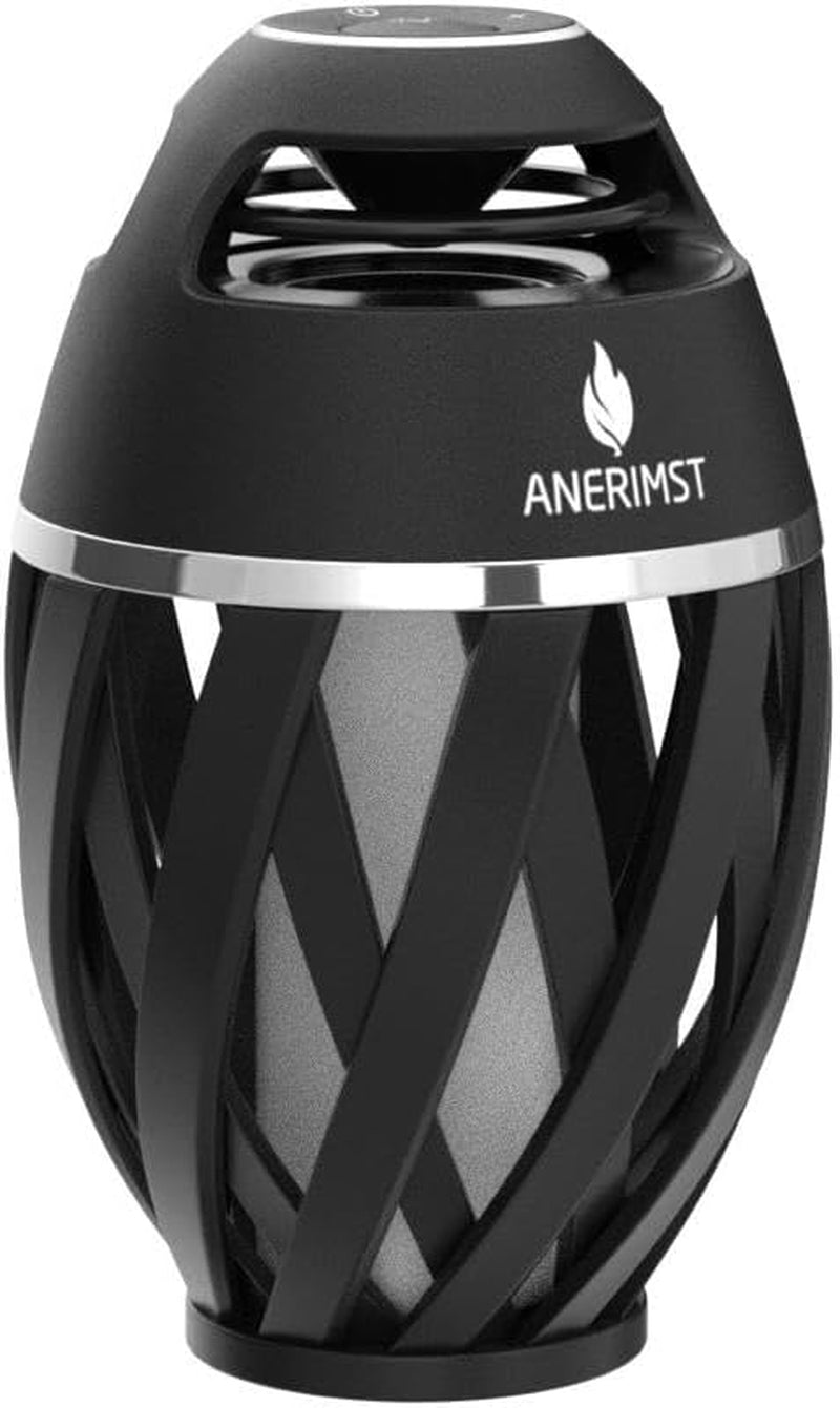 Outdoor Bluetooth Speaker with Flame Effect, Waterproof Wireless Speaker with LED Torch Light, 5W Stereo Sound, Ideal for Garden and Porch Gatherings, Bluetooth 5.0