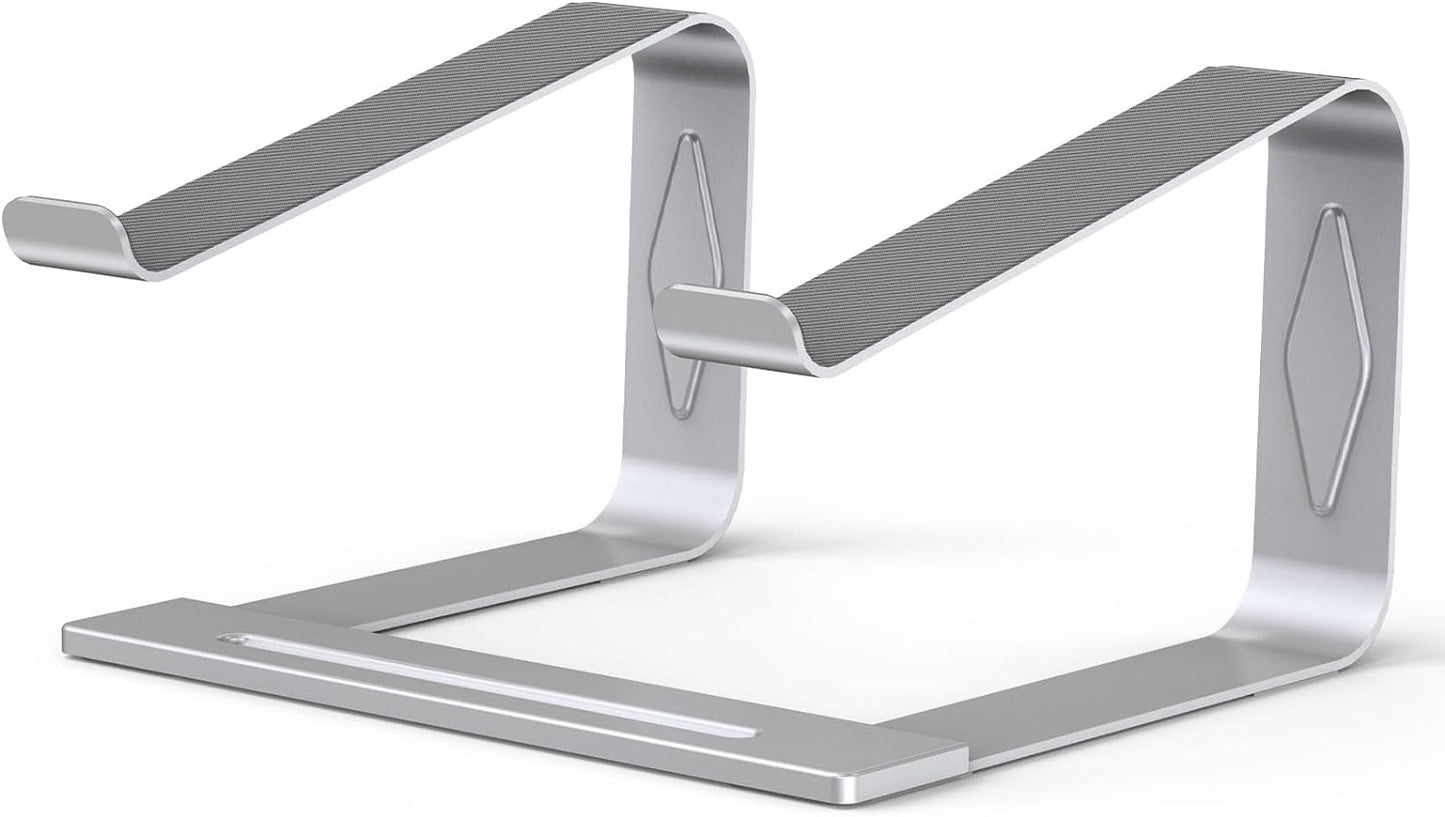 Metal Laptop Stand for Desk - Removable and Ventilated Riser Compatible with 10-15.6” Laptops