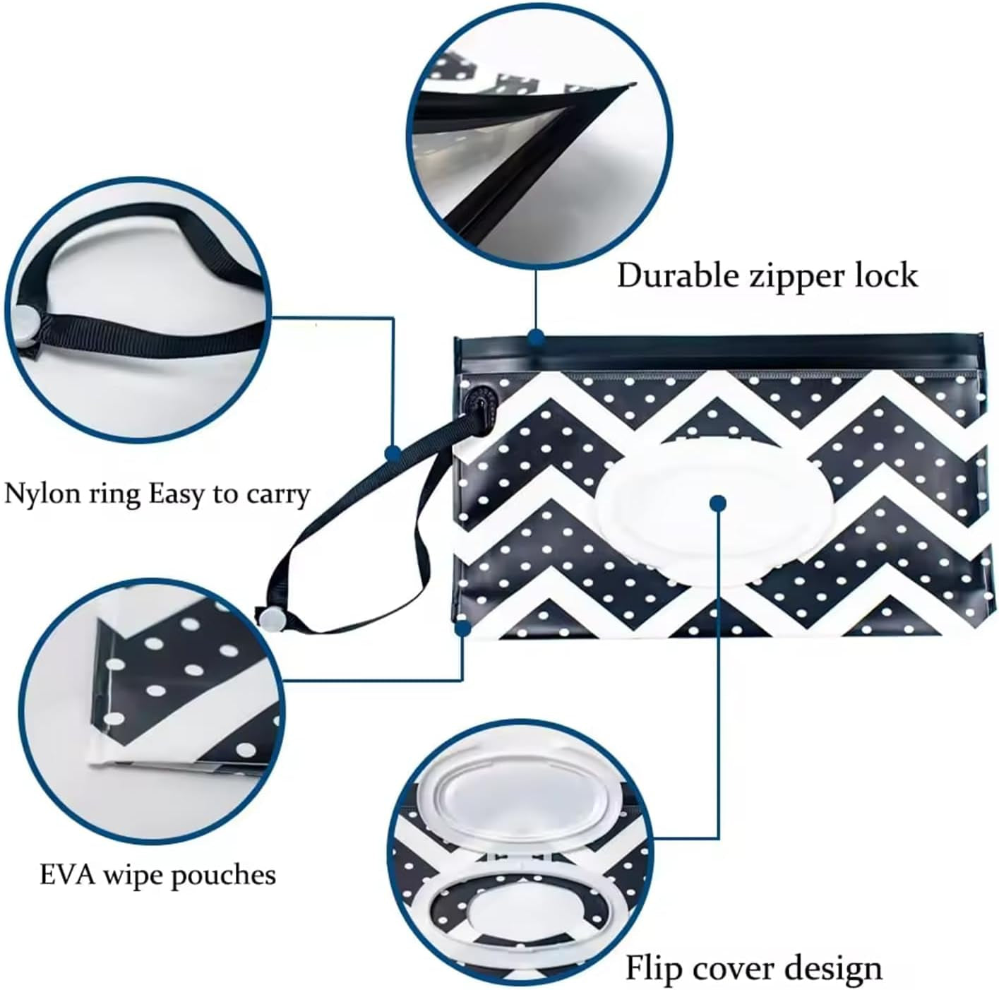 4-Pack Portable Refillable Baby Wipe Dispenser -Great for Travels, and Outdoor Activities