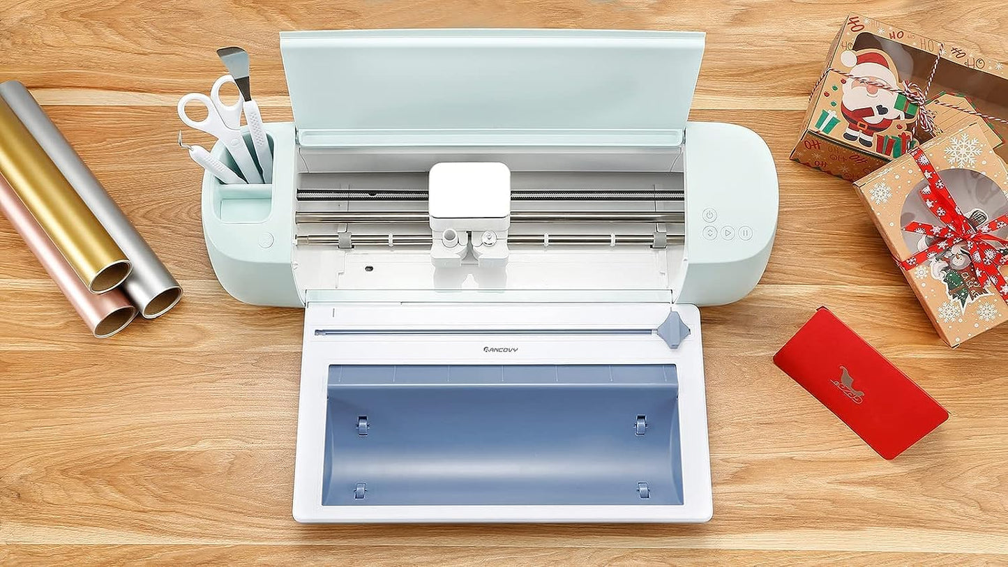 Vinyl Roll Holder with Integrated Trimmer for Cricut Maker 3 and Cricut Explore 3 - Accurate Cuts of Smart Heat Transfer Vinyl