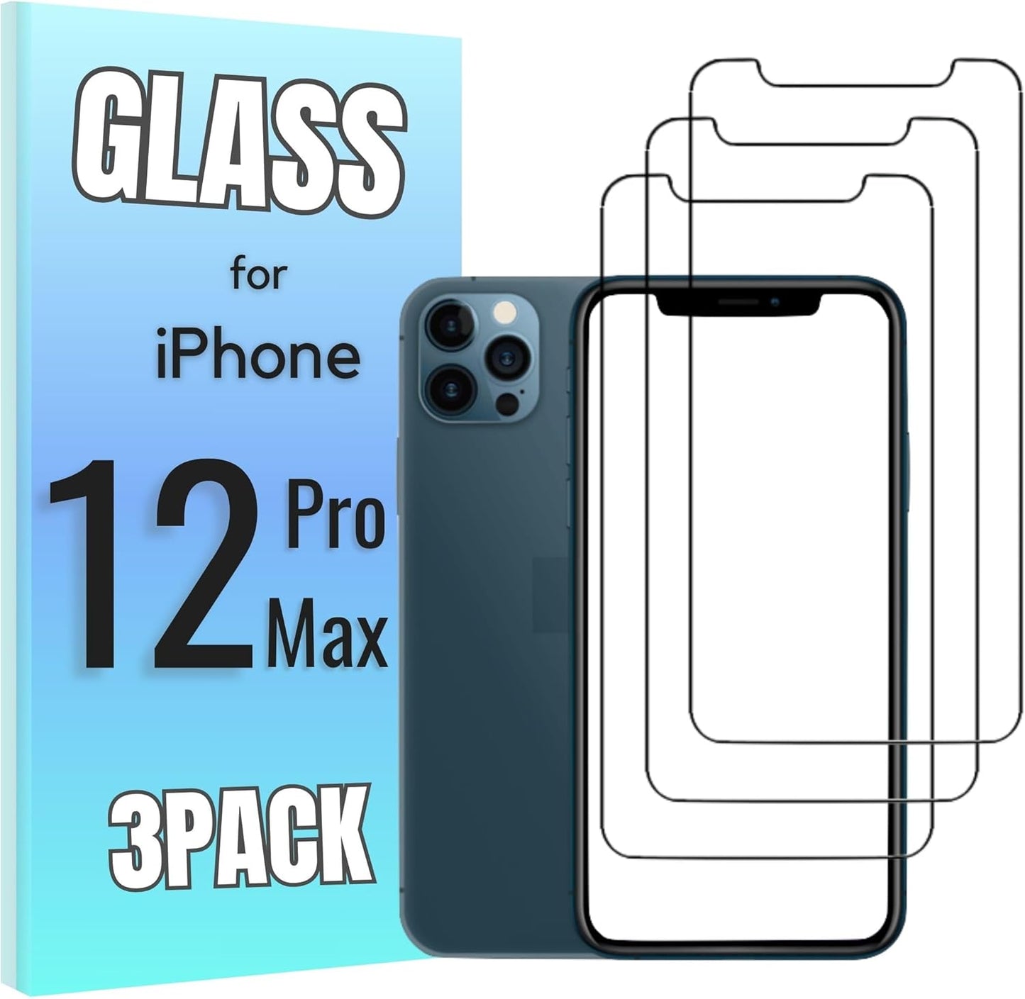 3-Pack Tempered Glass Screen Protector for iPhone 15 Pro - High Transparency, 9H Hardness, Ultra Tactile Protection for 6.1" Display