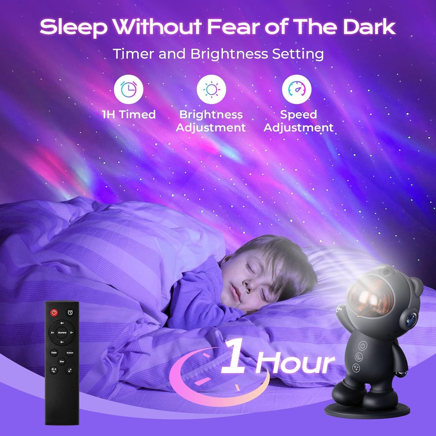 Galaxy Projector: Aesthetic Star and Aurora Ceiling Light for Bedroom and Living Spaces