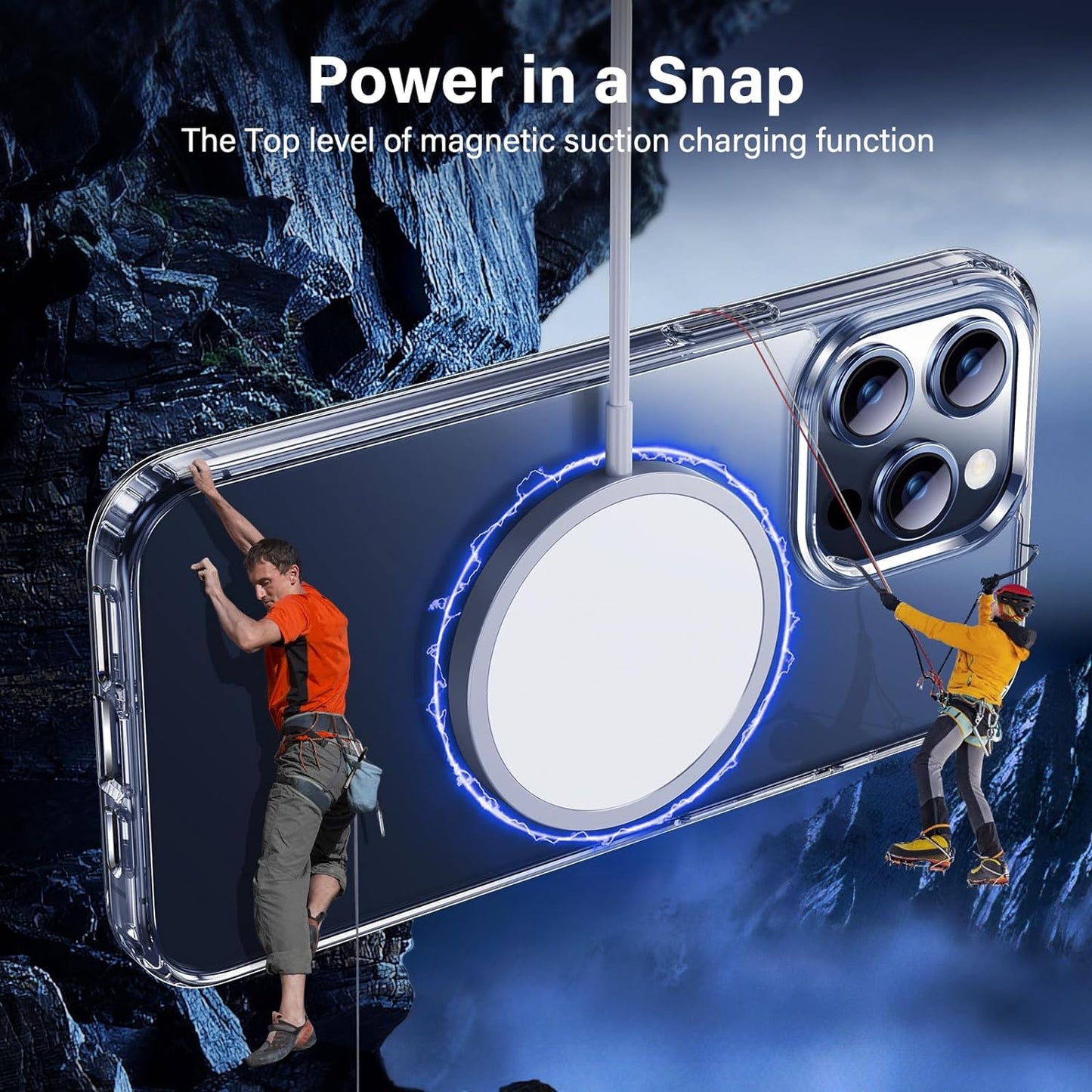 5-in-1 Case for iPhone 15 Pro Max - 2 Tempered Glass Screen Protectors - 2 Camera Lens Protectors, Shockproof, Anti-Scratch - Clear