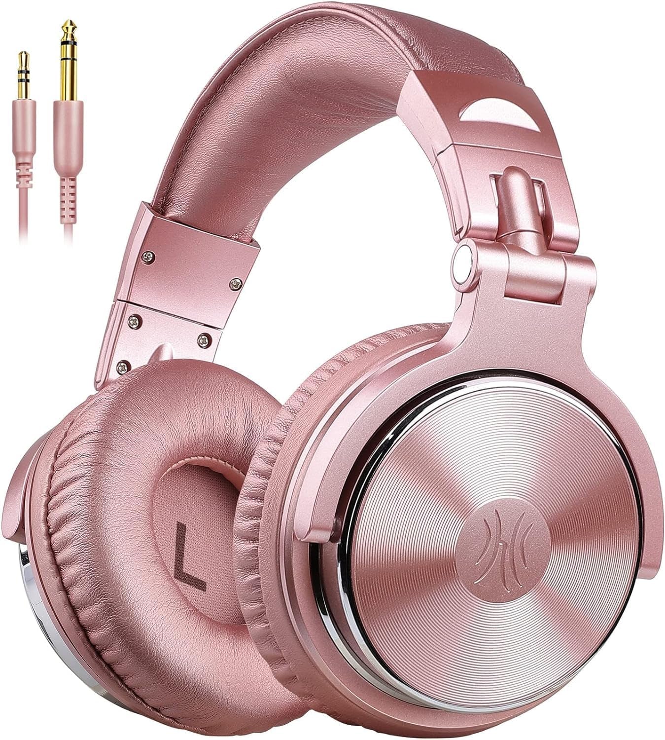 Over-Ear Wired Headphones - 50mm Neodymium Drivers, In-Line Microphone, and Dual 3.5mm/6.35mm Connectors