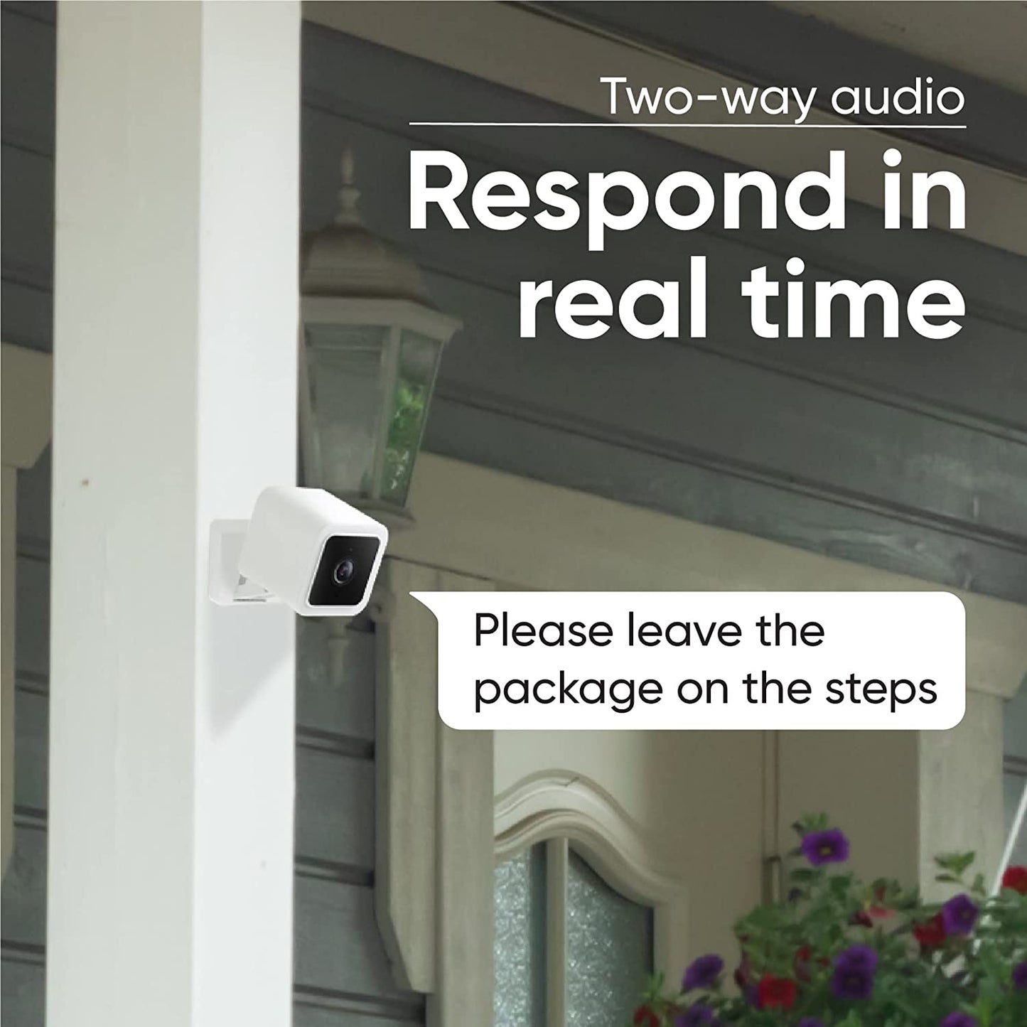2-Pack -1080P HD Indoor/Outdoor Security Camera with Color Night Vision, 2-Way Audio, Smart Home Integration