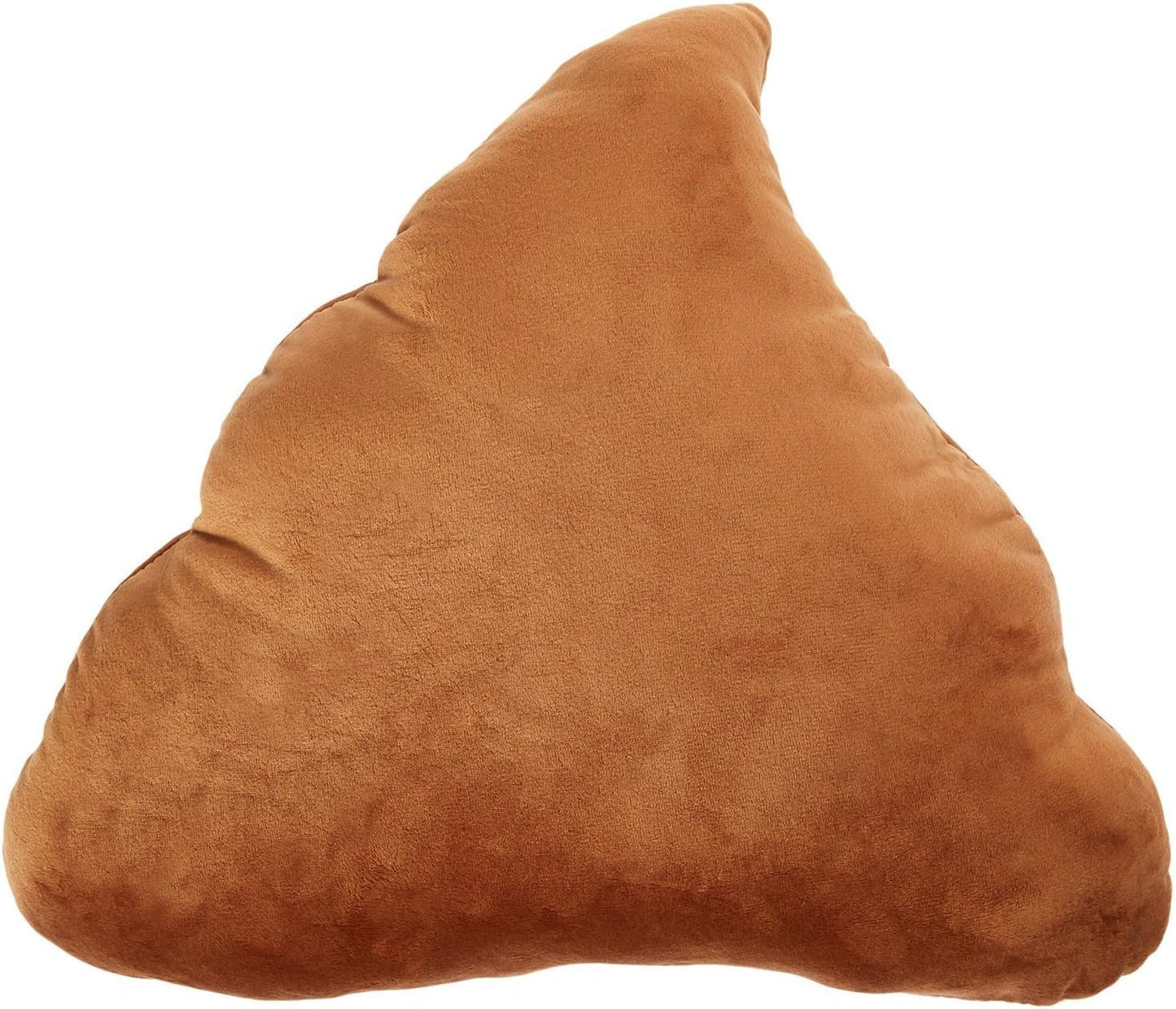 Round Triangle Emotion Cushion - Cute Decorative Stuffed Toy in Brown