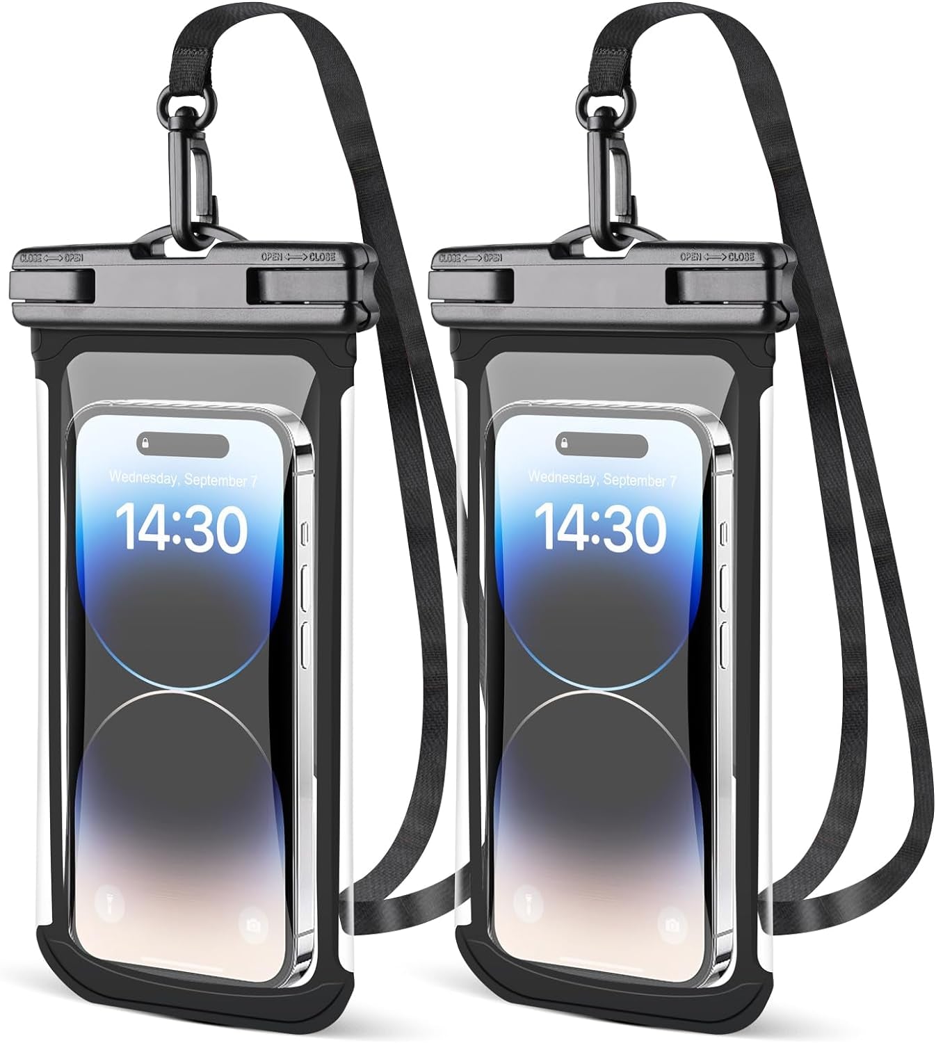 Waterproof Phone Pouch (2-Pack) - Universal IPX8 Phone Case for iPhone, Galaxy S22/S21
