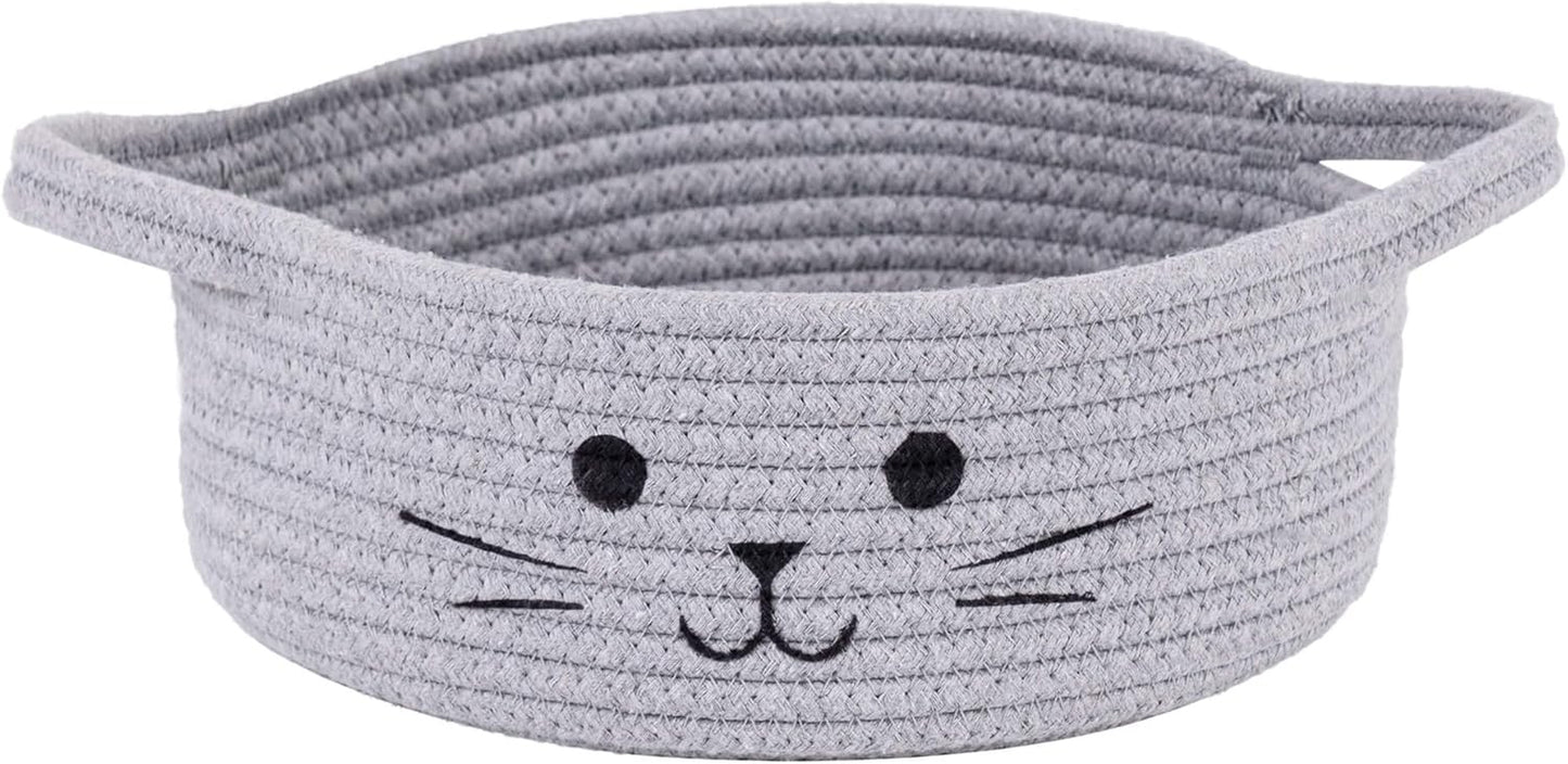 Premium Large Woven Cotton Rope Storage Basket - Versatile Organizer for Towels, Blankets, and Clothing - 15.7" L x 11.8" H - Gray
