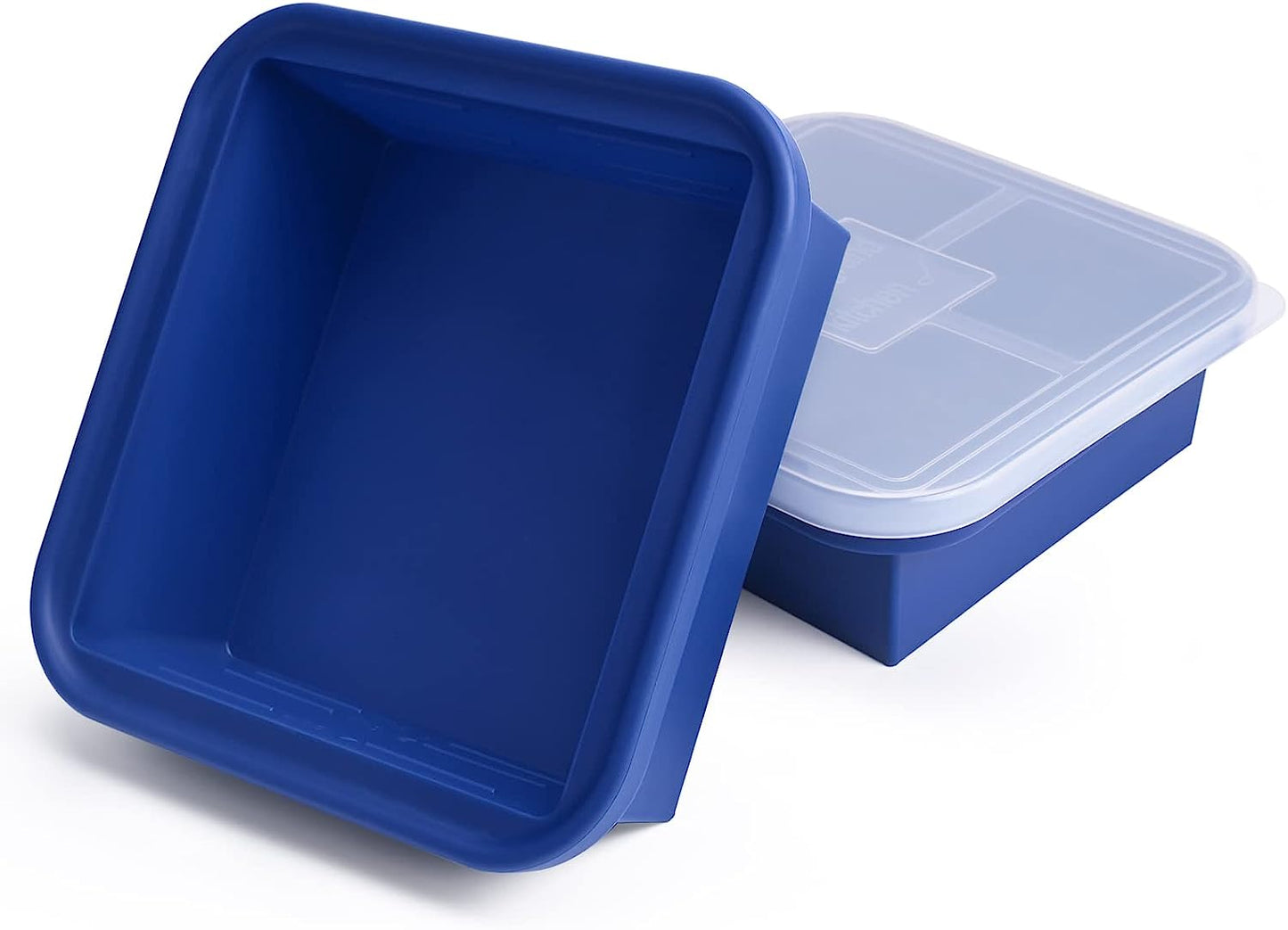 Silicone Freezer Tray with Lids,1-Cup Portion Molds for Easy Food Storage, 2 Sets