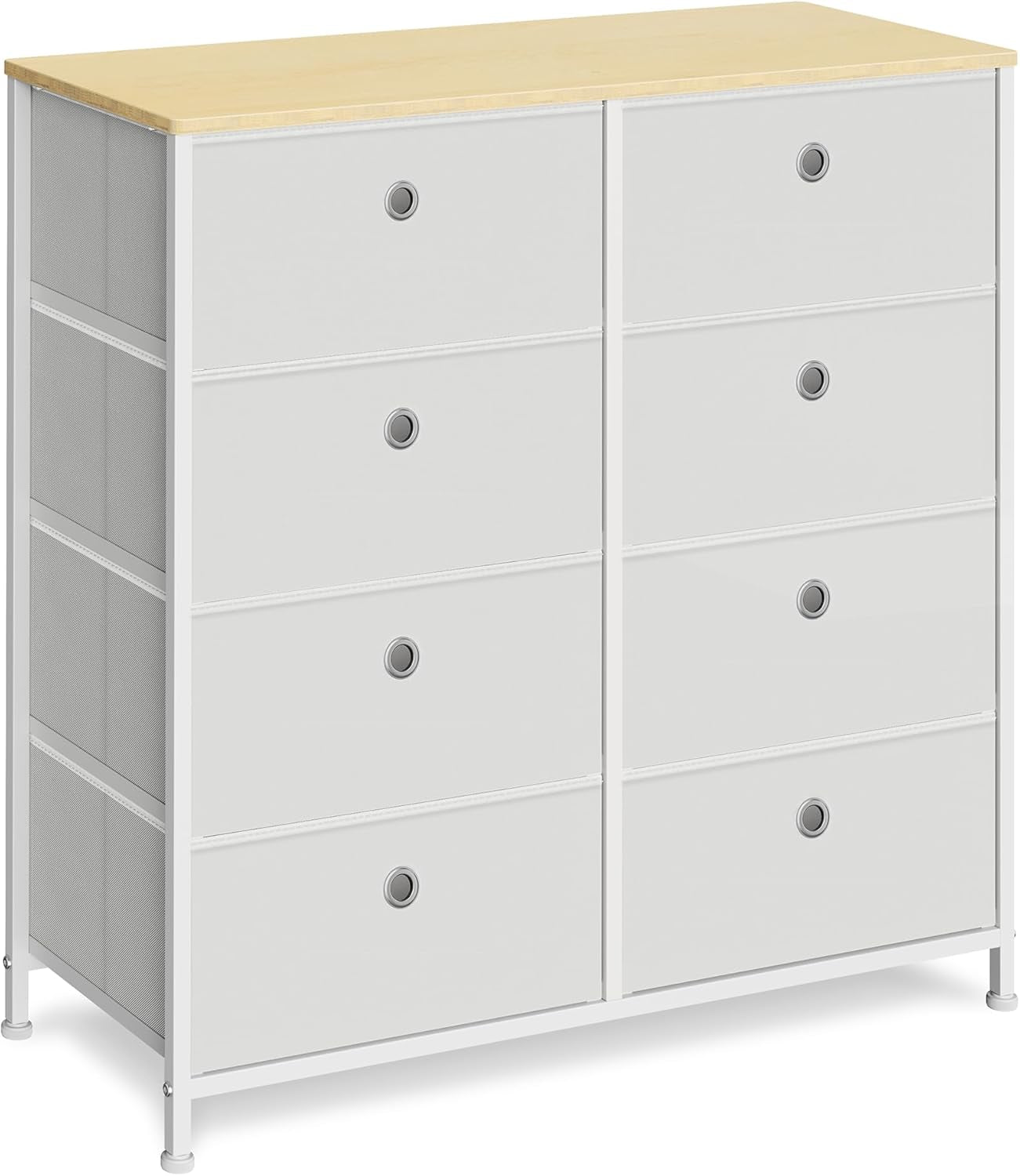 Storage Dresser with Eight Fabric Drawers for Closet Organization
