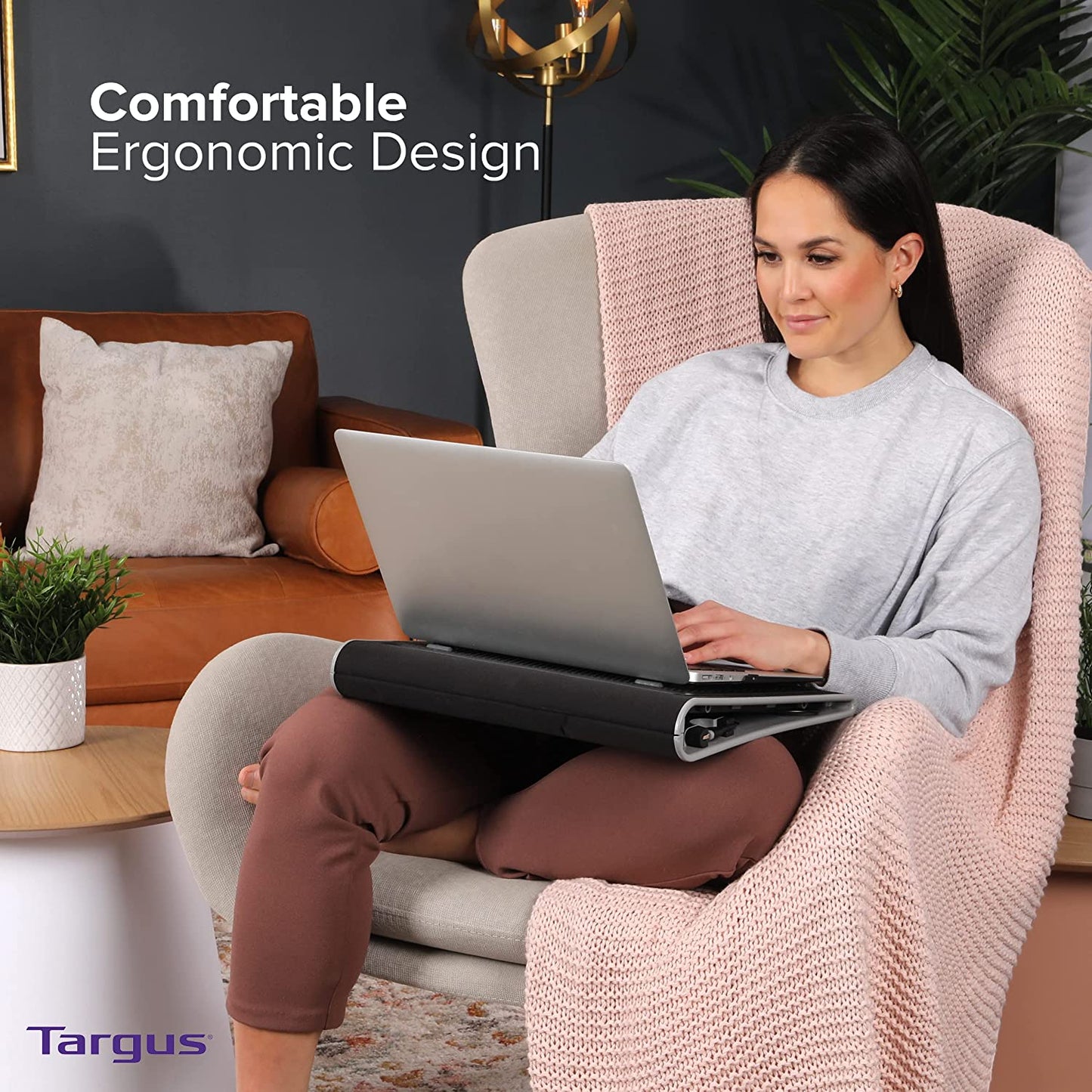 17-Inch Dual-Fan Laptop Cooling Pad - Soft Neoprene Heat Protection Mat with USB-A Connection for Enhanced Heat Dispersion