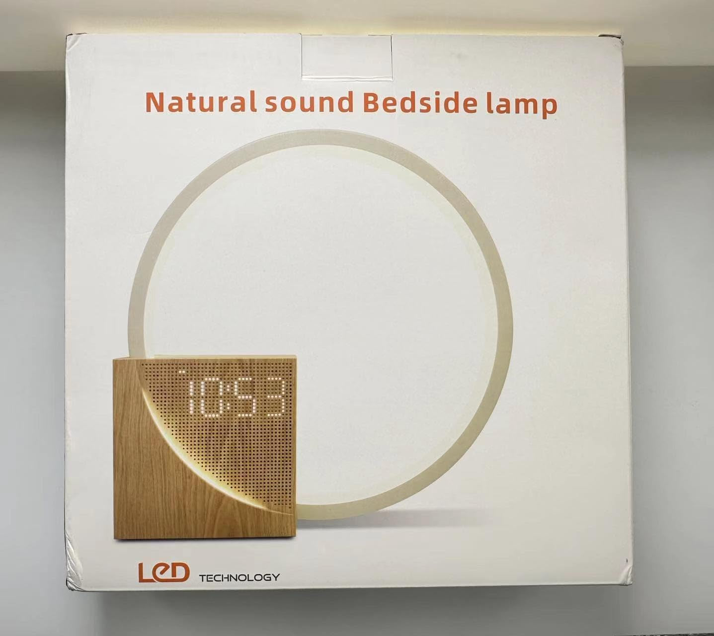 Sunrise Alarm Clock Bedside Lamp with Touch Control, 10 Natural Sounds, and Adjustable Brightness for Bedroom and Living Room