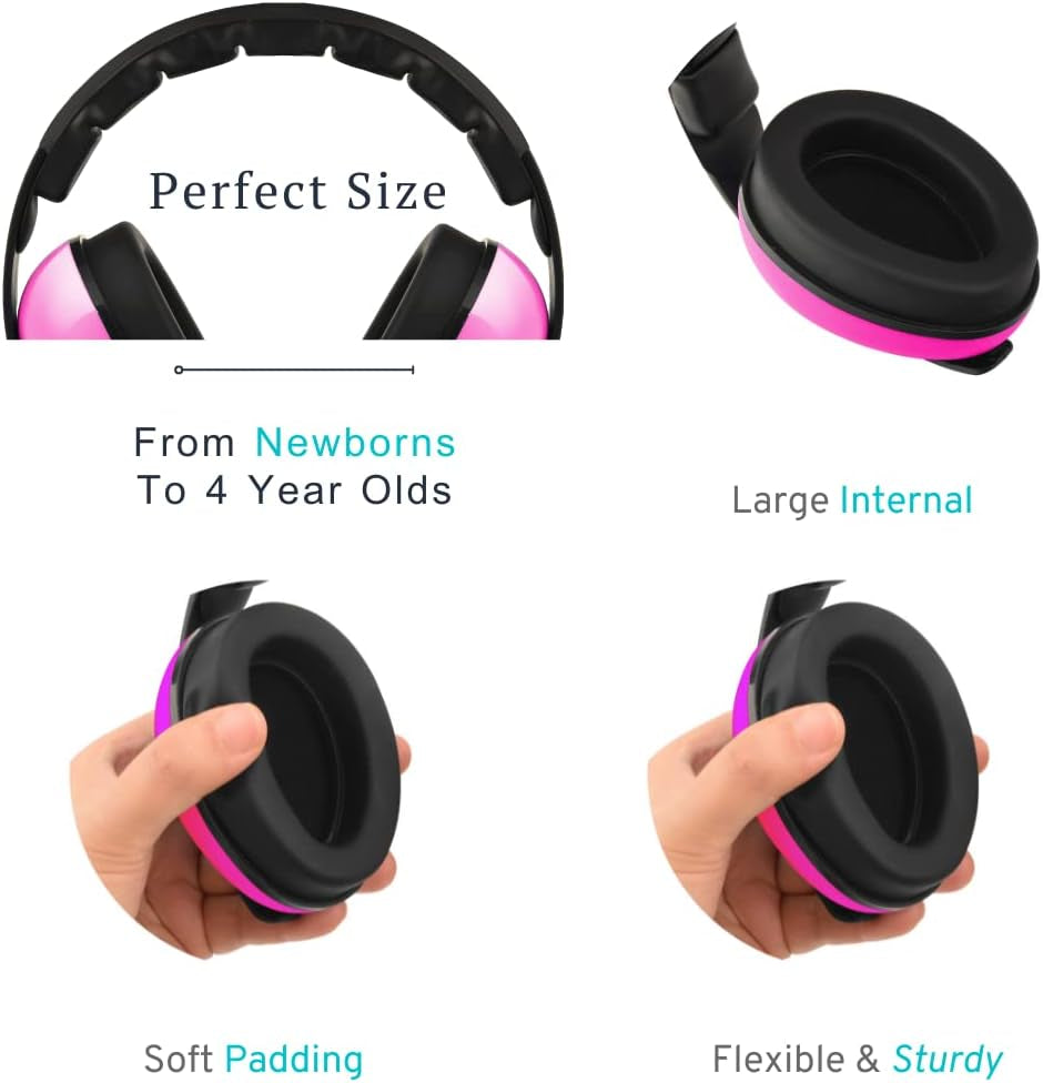 Baby Noise Canceling Headphones – Baby Wipes Dispenser, Travel Bag – Premium Soft Baby Ear Muffs – Comfortable Design
